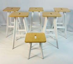 David Rockwell für Knoll Easy Stools - 5 Barhocker und 1 niedriger Hocker
