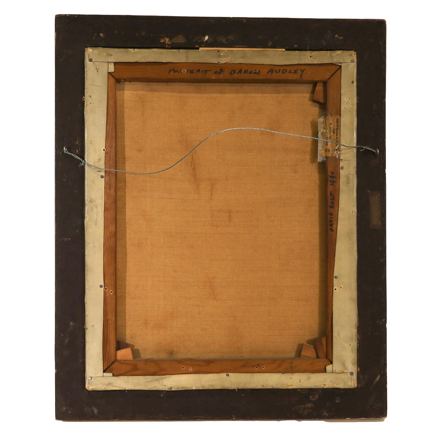 Baron Audley - Brown Portrait Painting by David Rolt