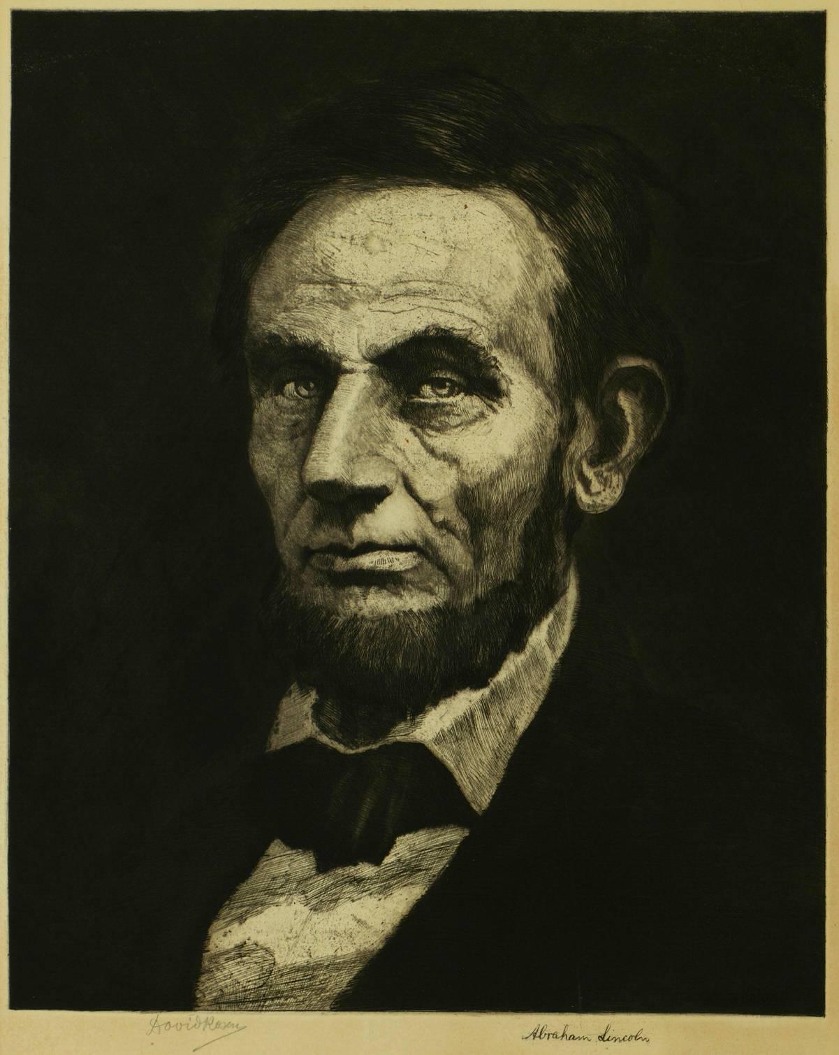Portrait of Abraham Lincoln - Print by David Rosen