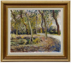 David Rosen - 1926 Oil, Walking Through Spring