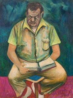 La mediana edad no es tan mala. (Jubilado leyendo un libro)