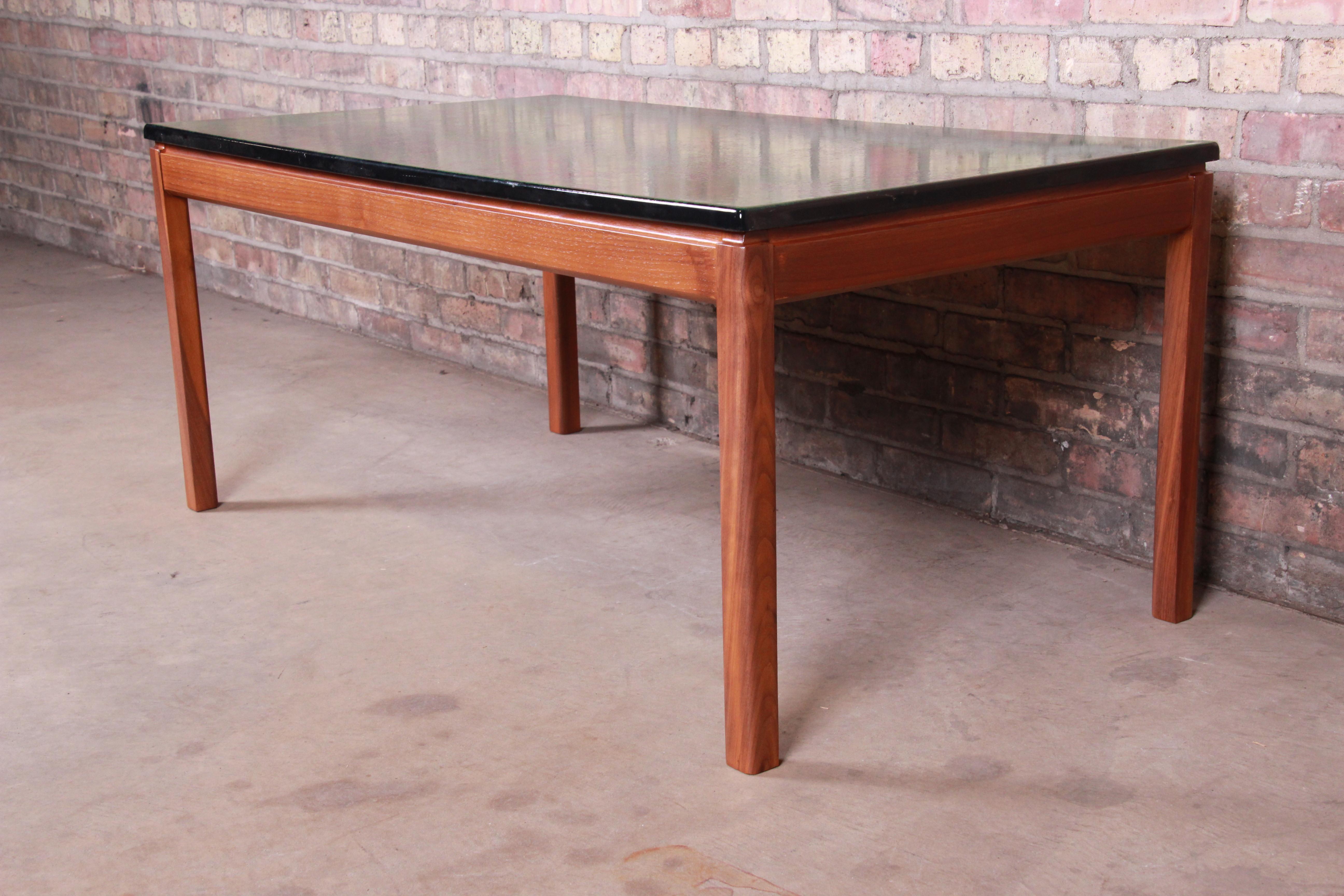 David Rosén for Nordiska Swedish Modern Teak and Enamel Coffee Table, 1968 In Good Condition In South Bend, IN