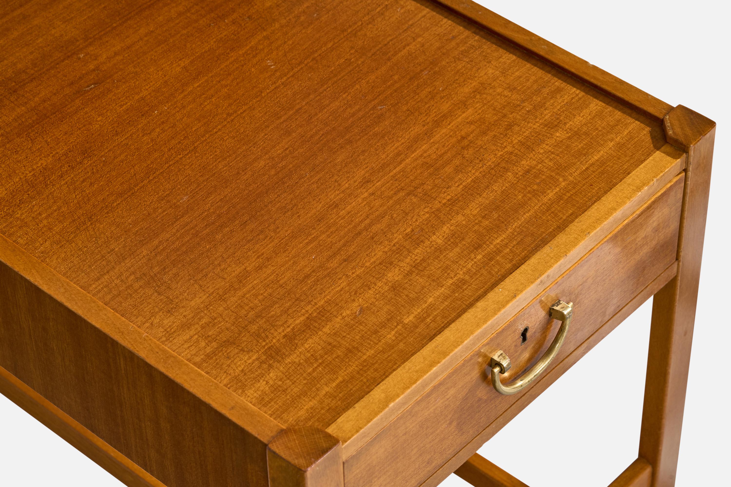 David Rosèn, Nighstands, Wood, Brass, Sweden, 1950s For Sale 7