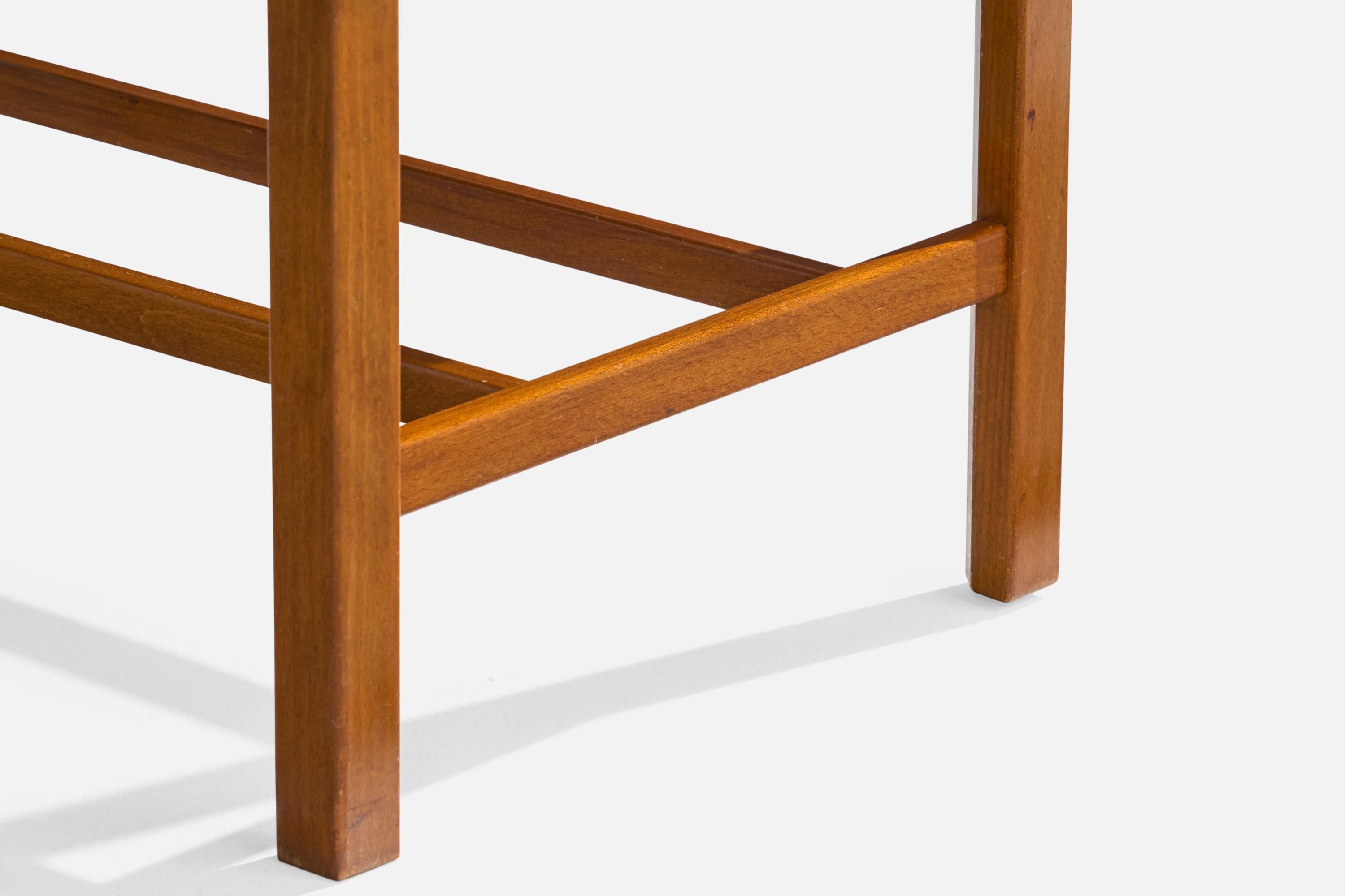 Swedish David Rosèn, Nighstands, Wood, Brass, Sweden, 1950s For Sale