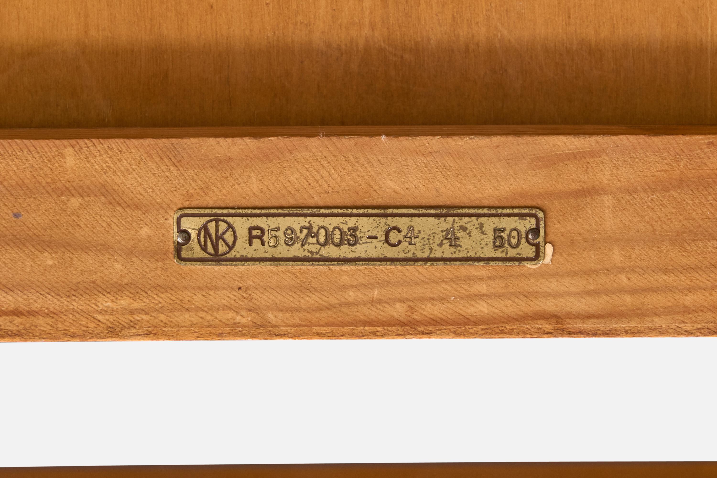 David Rosèn, Nighstands, Wood, Brass, Sweden, 1950s In Good Condition For Sale In High Point, NC