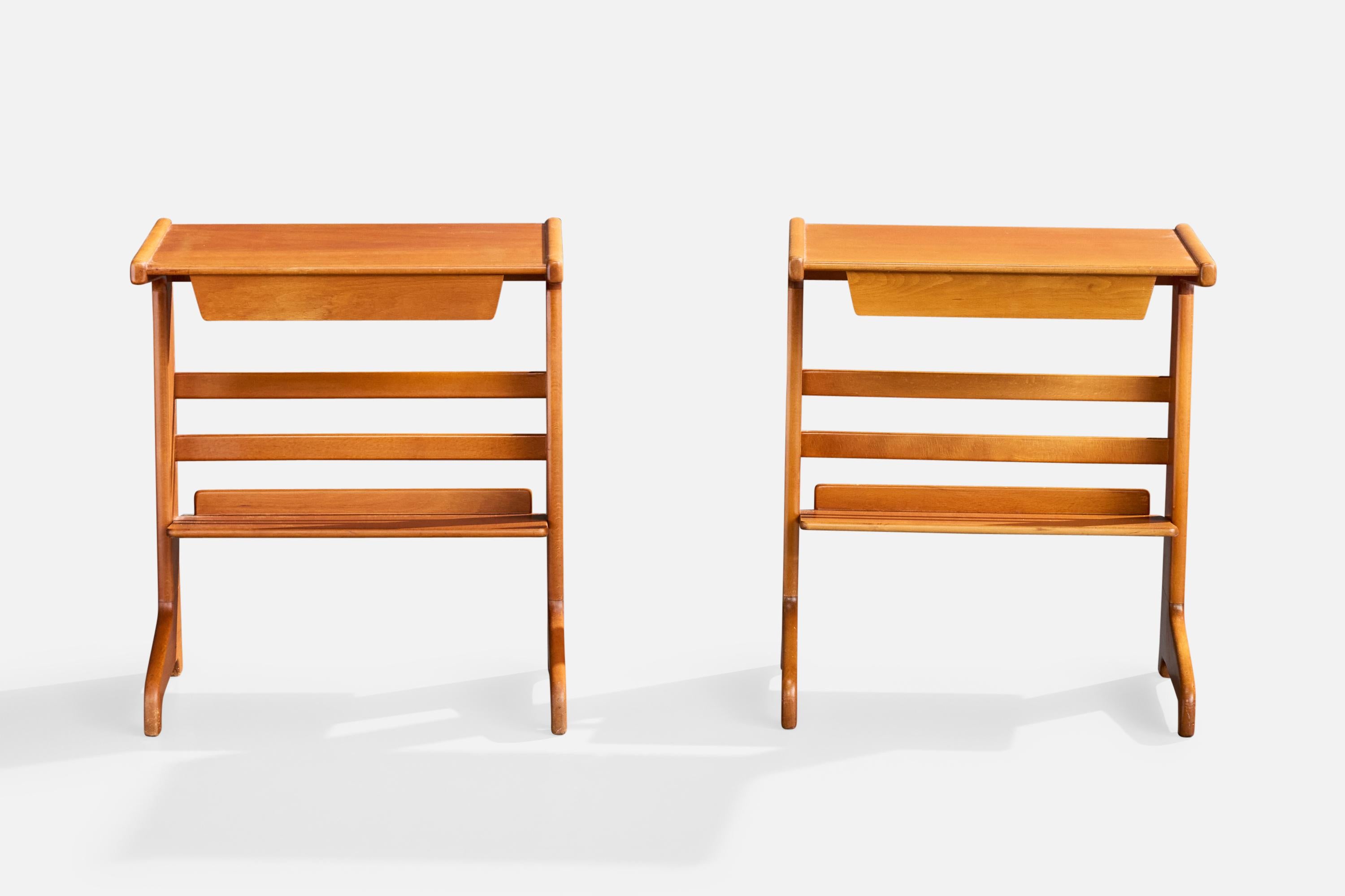David Rosén, Nachttische, Teak, Schweden, 1950er Jahre im Zustand „Gut“ im Angebot in High Point, NC