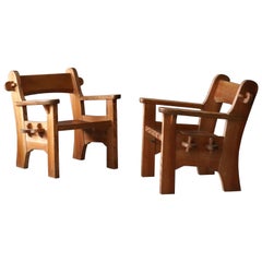 David Rosén, Rare Demountable Lounge Chairs, Nordiska Kompaniet, Sweden, 1940s