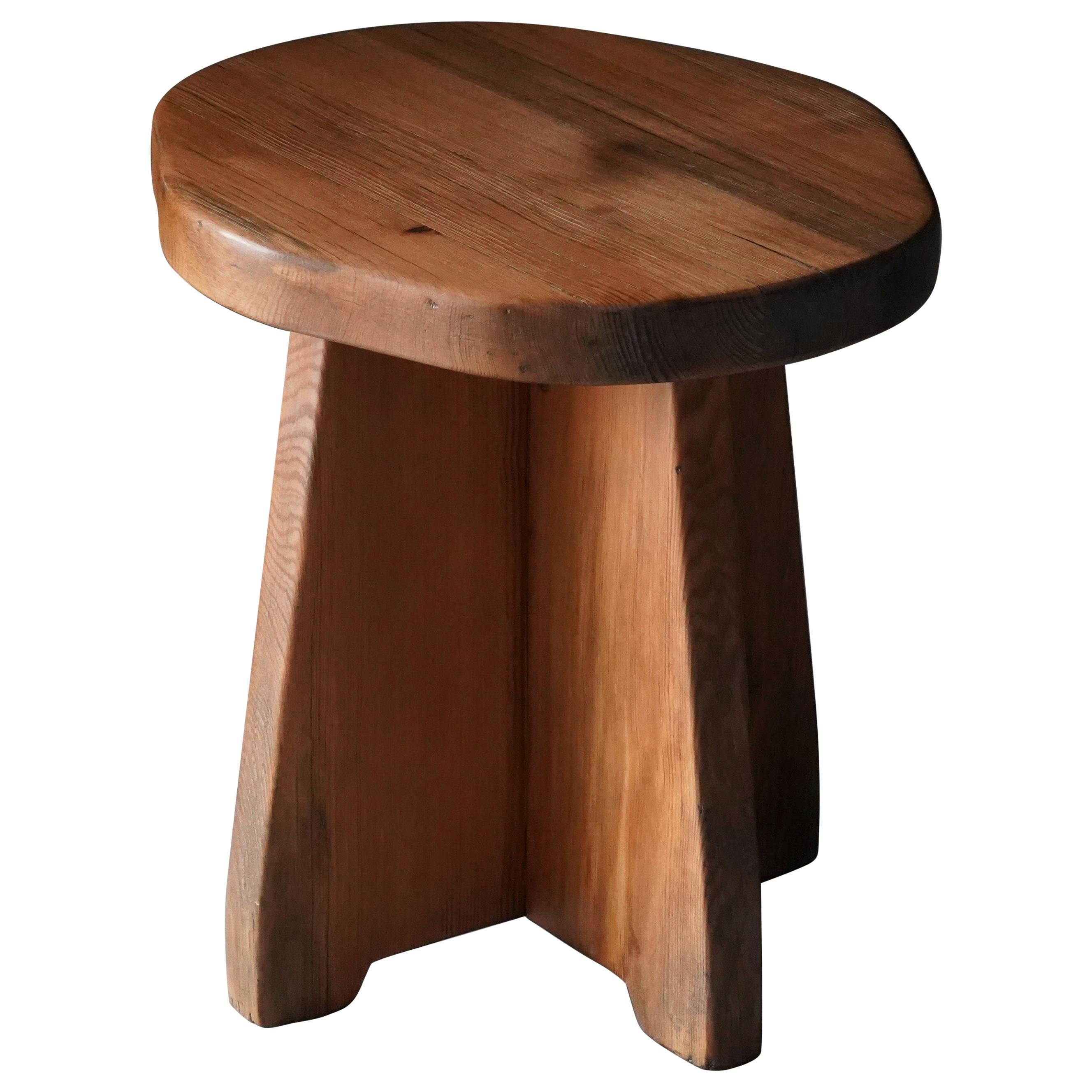 David Rosén, Rare Modernist Stool or Side Table, Pine, Nordiska Kompaniet, 1930s