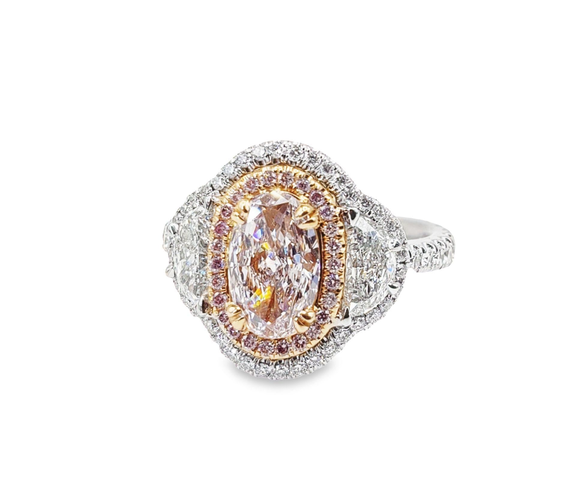 argyle pink pear cut diamond