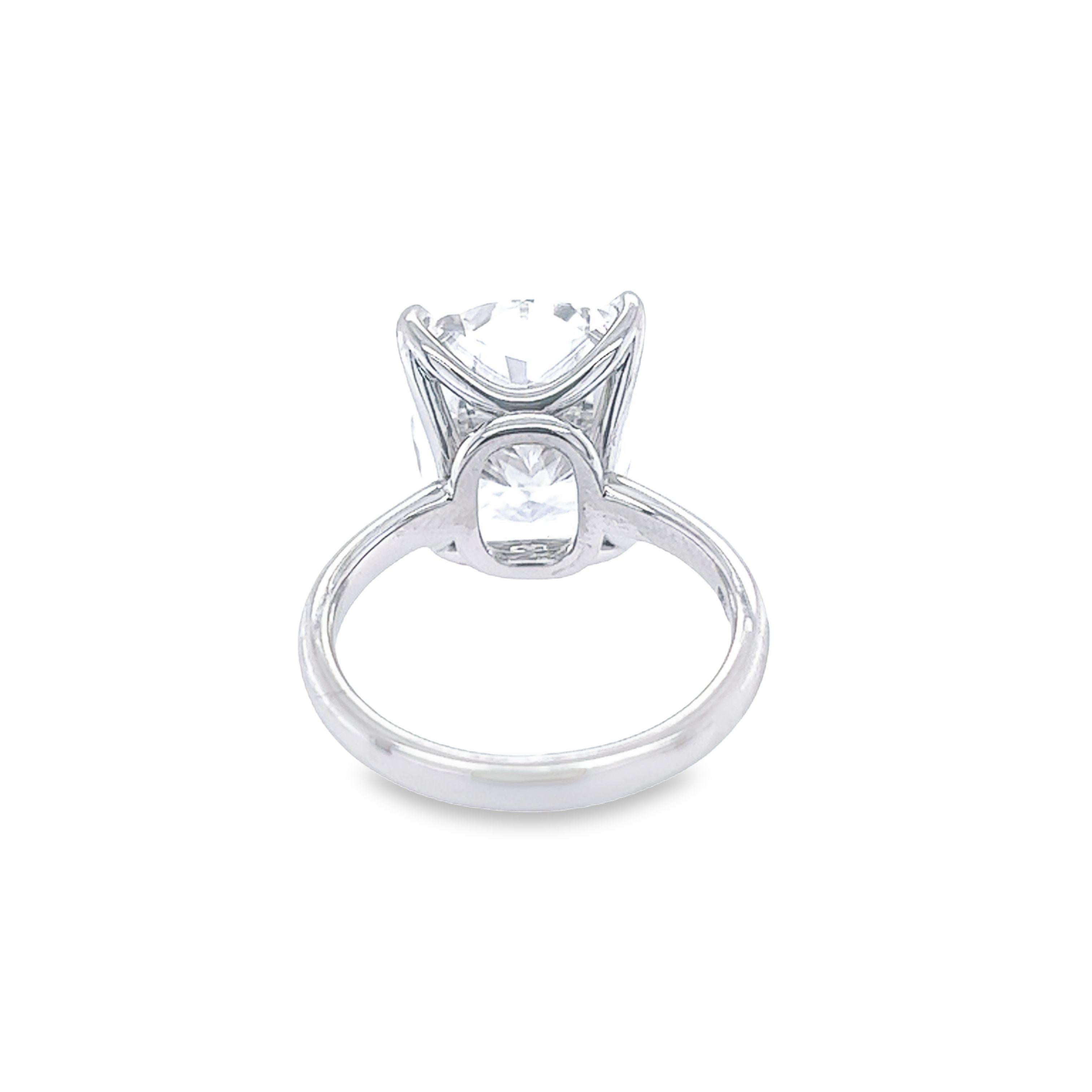 10 carat cushion cut diamond ring