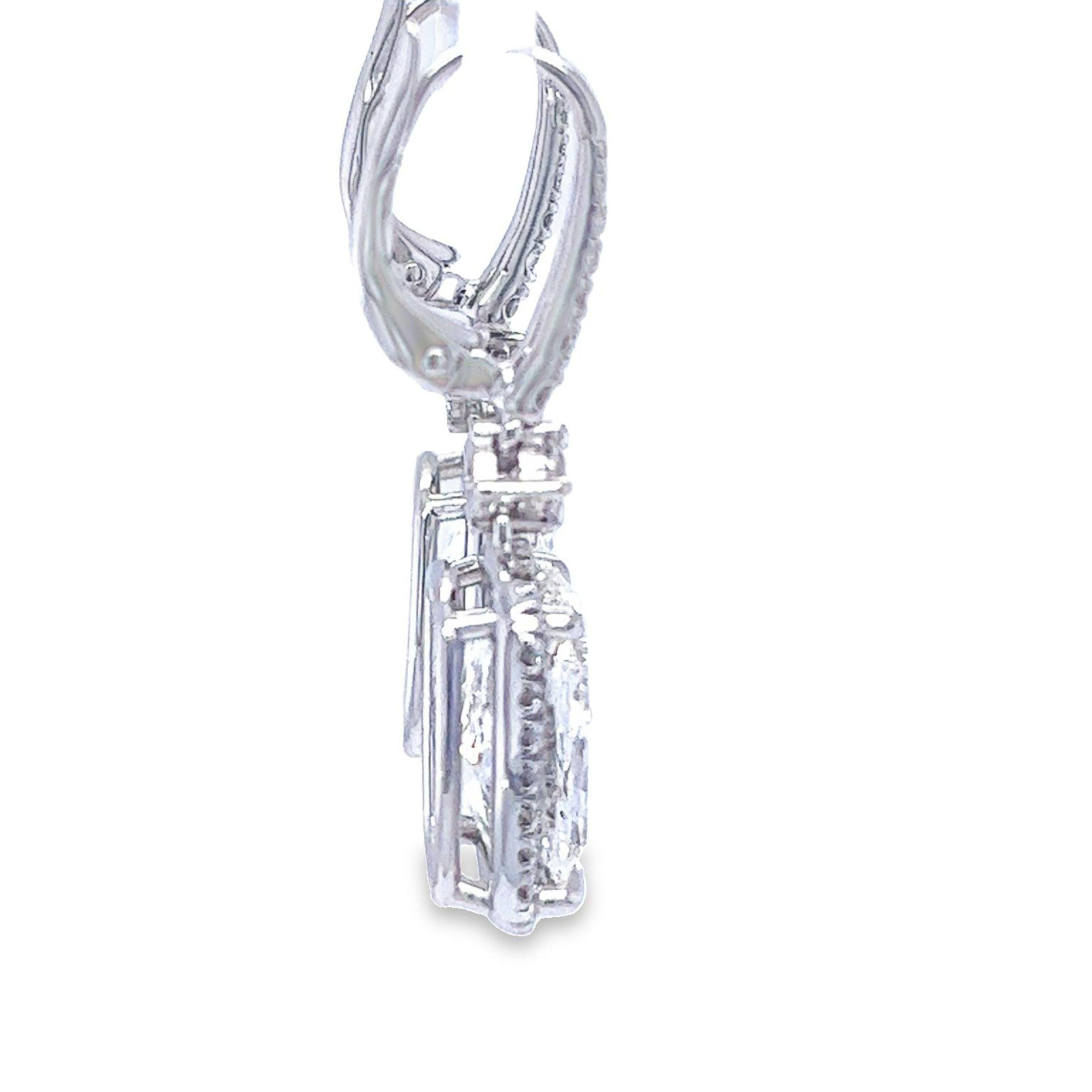 GIA-Tropfen-Ohrringe mit 10,04 Karat Diamanten in Kissenform von David Rosenberg im Angebot 3