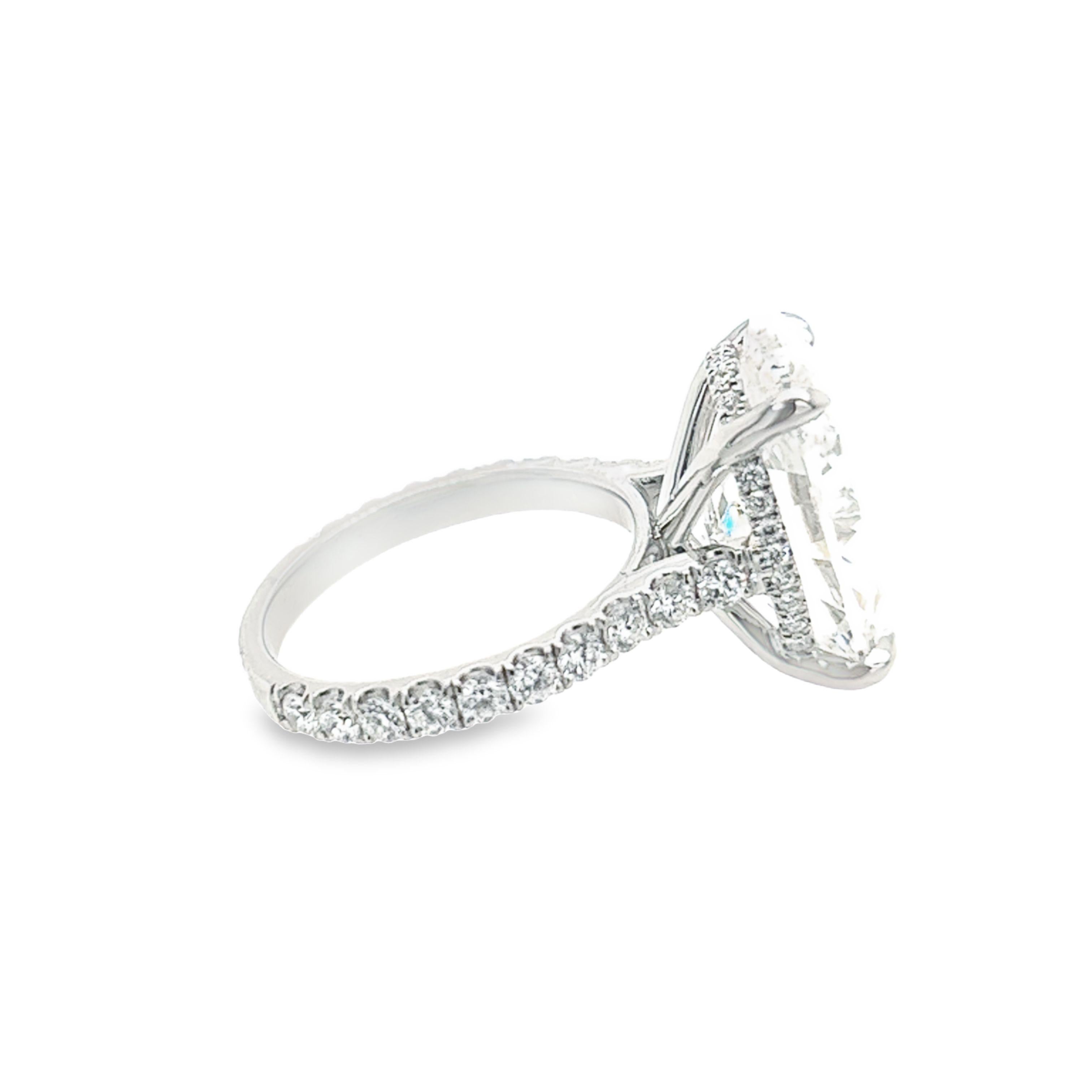 Modern David Rosenberg 10.05 Carat Oval Shape GIA Diamond Engagement Wedding Ring For Sale