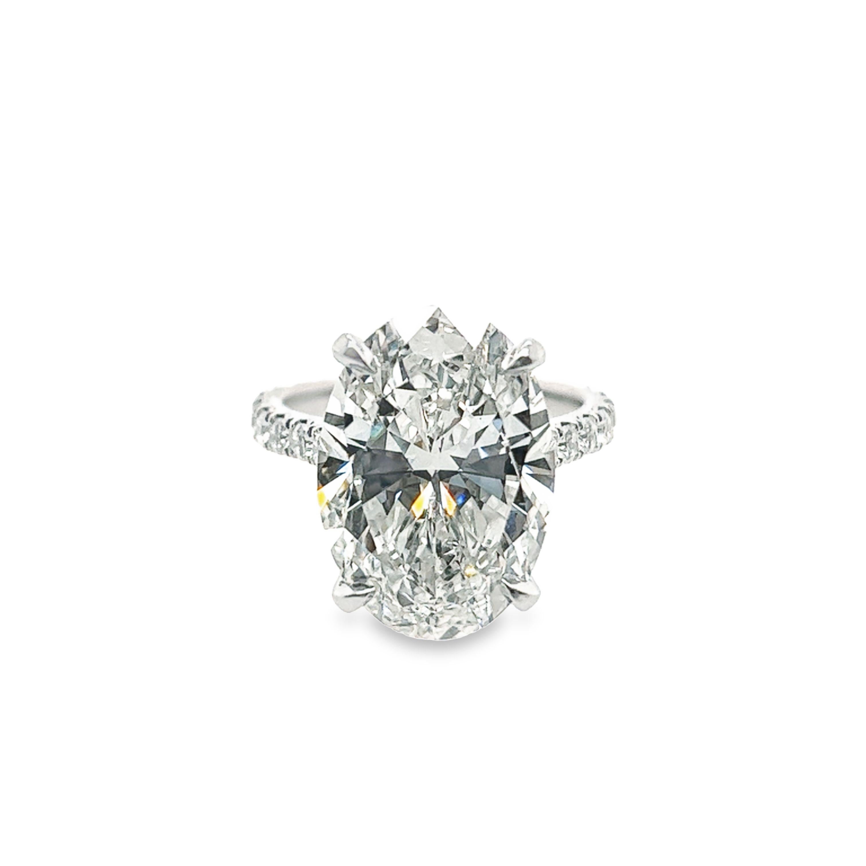 Oval Cut David Rosenberg 10.05 Carat Oval Shape GIA Diamond Engagement Wedding Ring For Sale