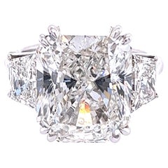 David Rosenberg 10.08 Carat Radiant Cut G SI1 GIA Diamond Engagement Ring