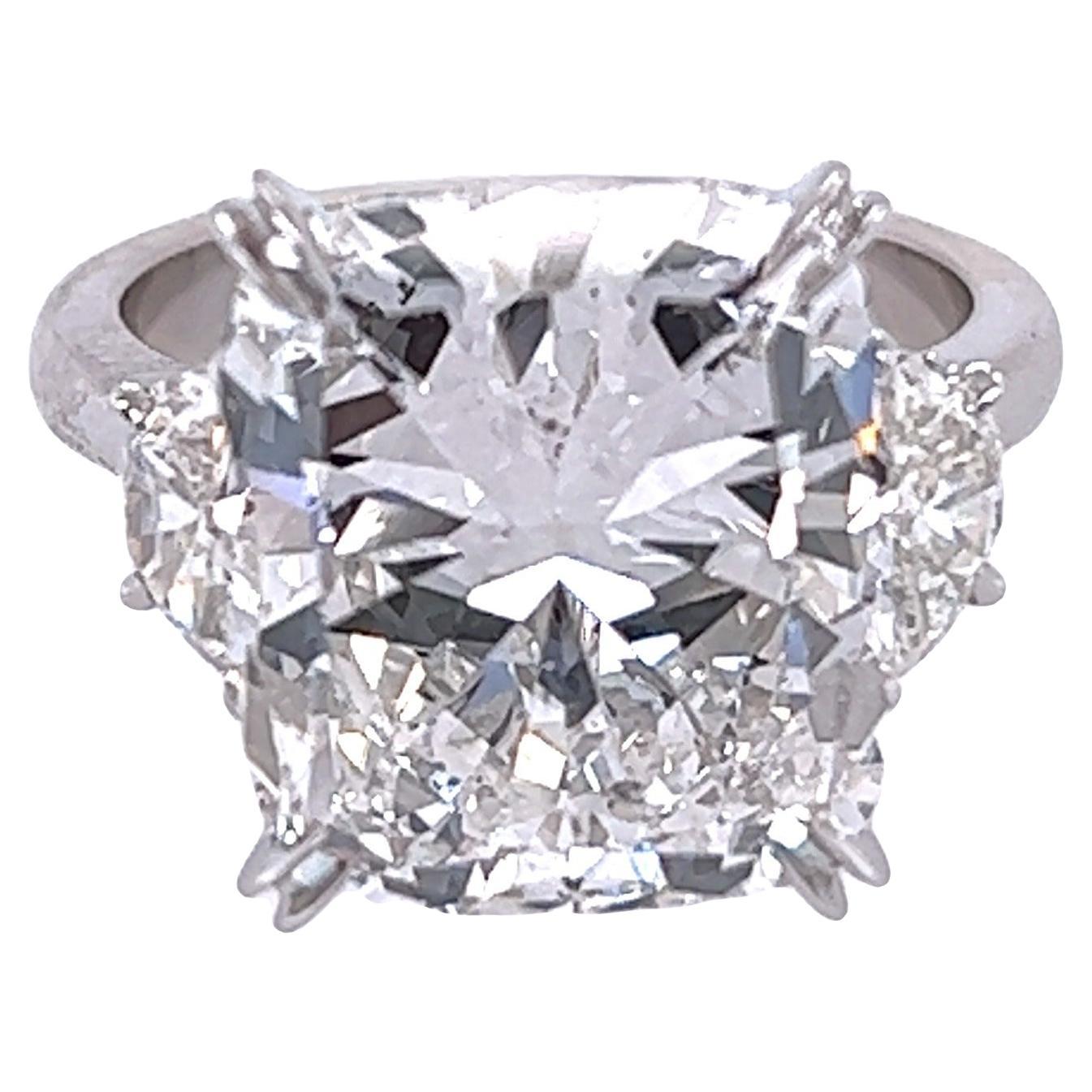 David Rosenberg 10.10 Carat Radiant GIA 3 Stone Diamond Engagement Ring