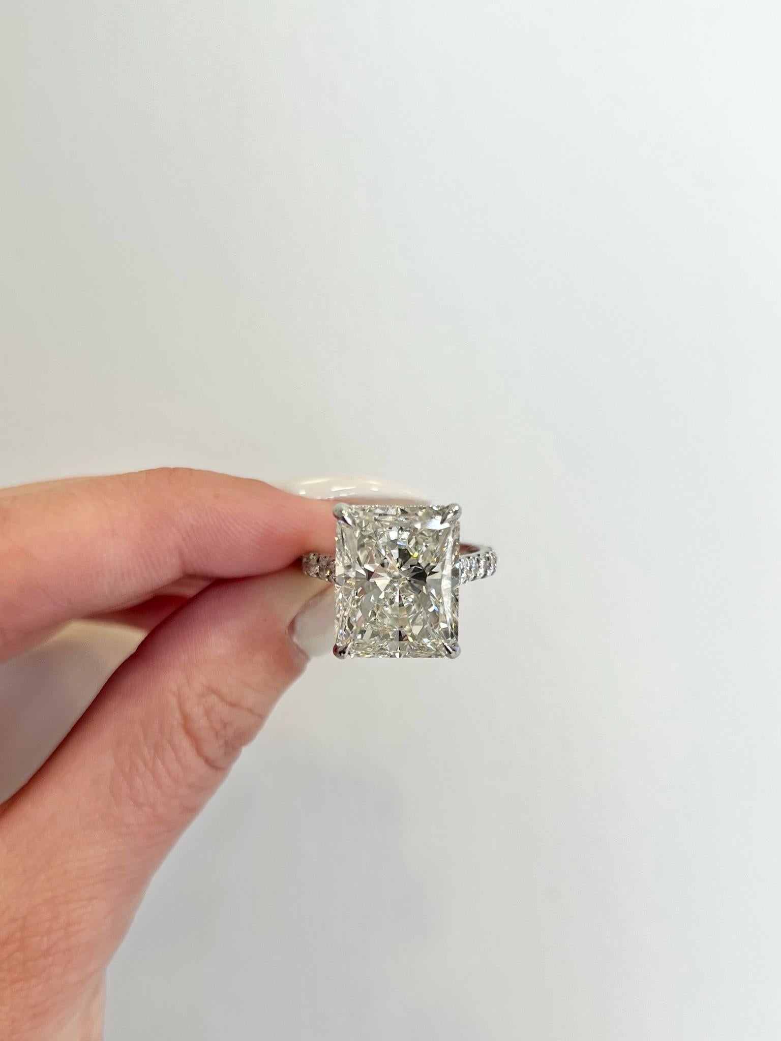 David Rosenberg 10.09 Carat Radiant GIA Diamond Engagement Ring For Sale 7