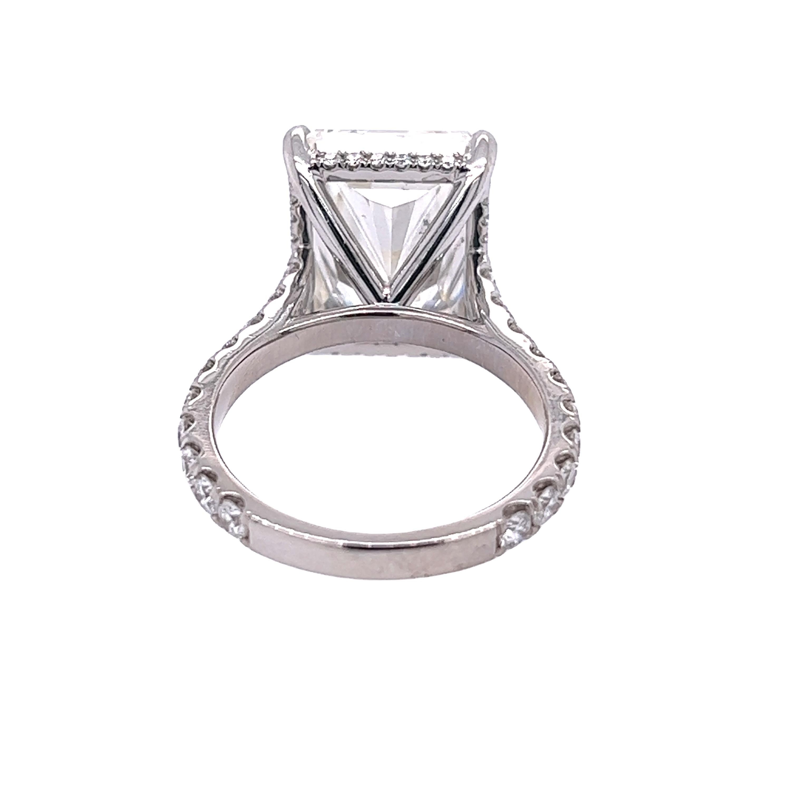 Radiant Cut David Rosenberg 10.09 Carat Radiant GIA Diamond Engagement Ring For Sale