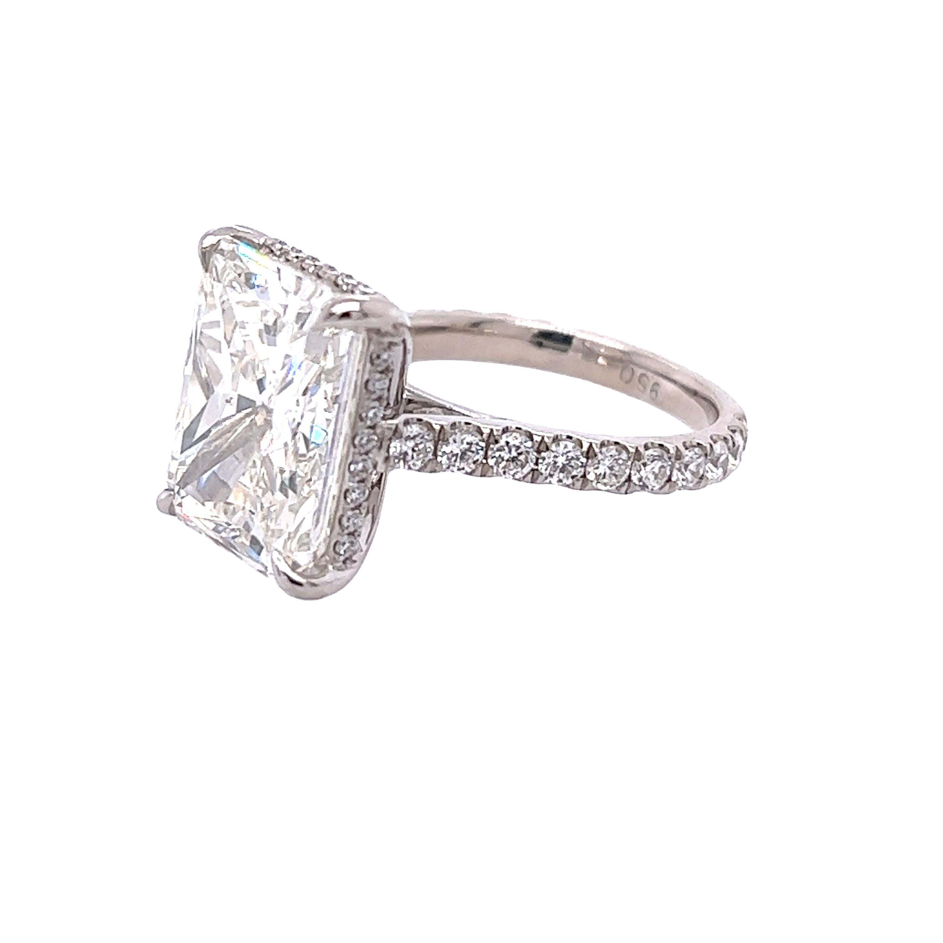 David Rosenberg 10.09 Carat Radiant GIA Diamond Engagement Ring In New Condition For Sale In Boca Raton, FL
