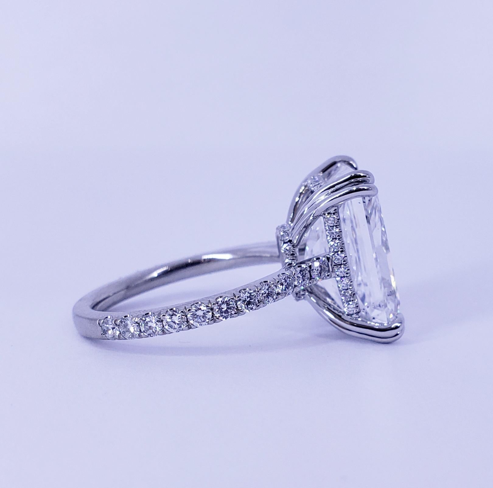 David Rosenberg 10.19 Carat Radiant D/SI2 GIA Engagement Diamond Wedding Ring 4