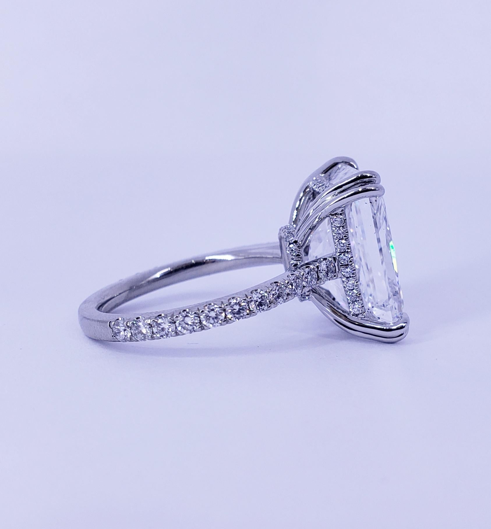 David Rosenberg 10.19 Carat Radiant D/SI2 GIA Engagement Diamond Wedding Ring 5
