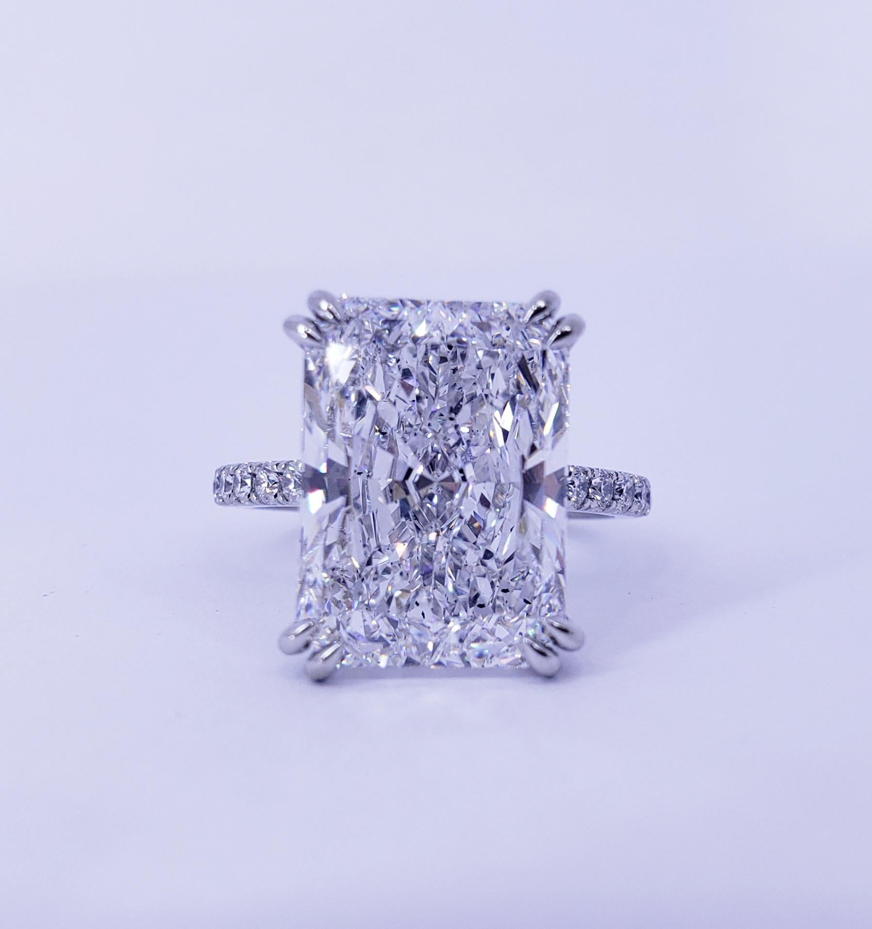 David Rosenberg 10.19 Carat Radiant D/SI2 GIA Engagement Diamond Wedding Ring 6