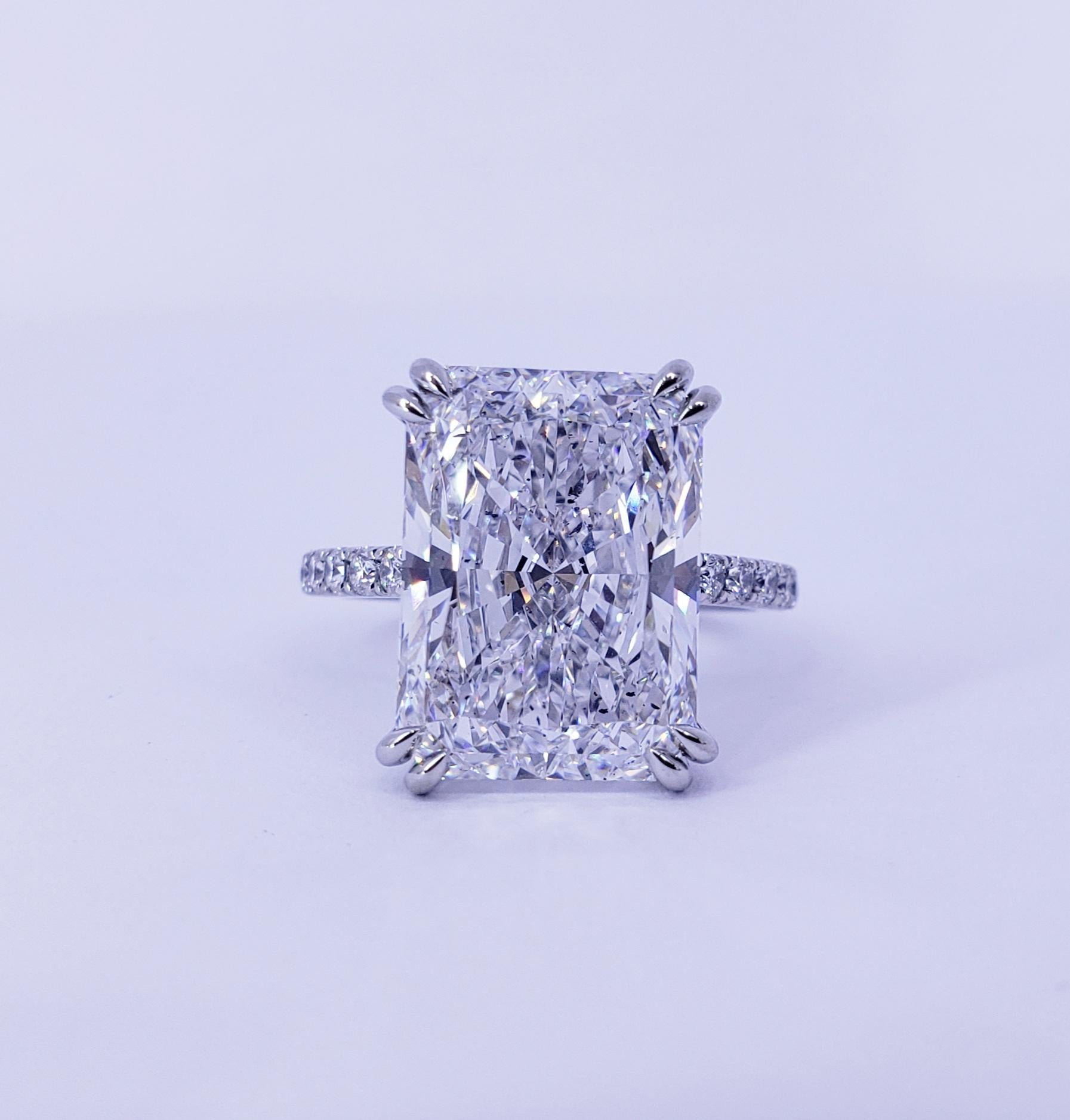 David Rosenberg 10.19 Carat Radiant D/SI2 GIA Engagement Diamond Wedding Ring 7