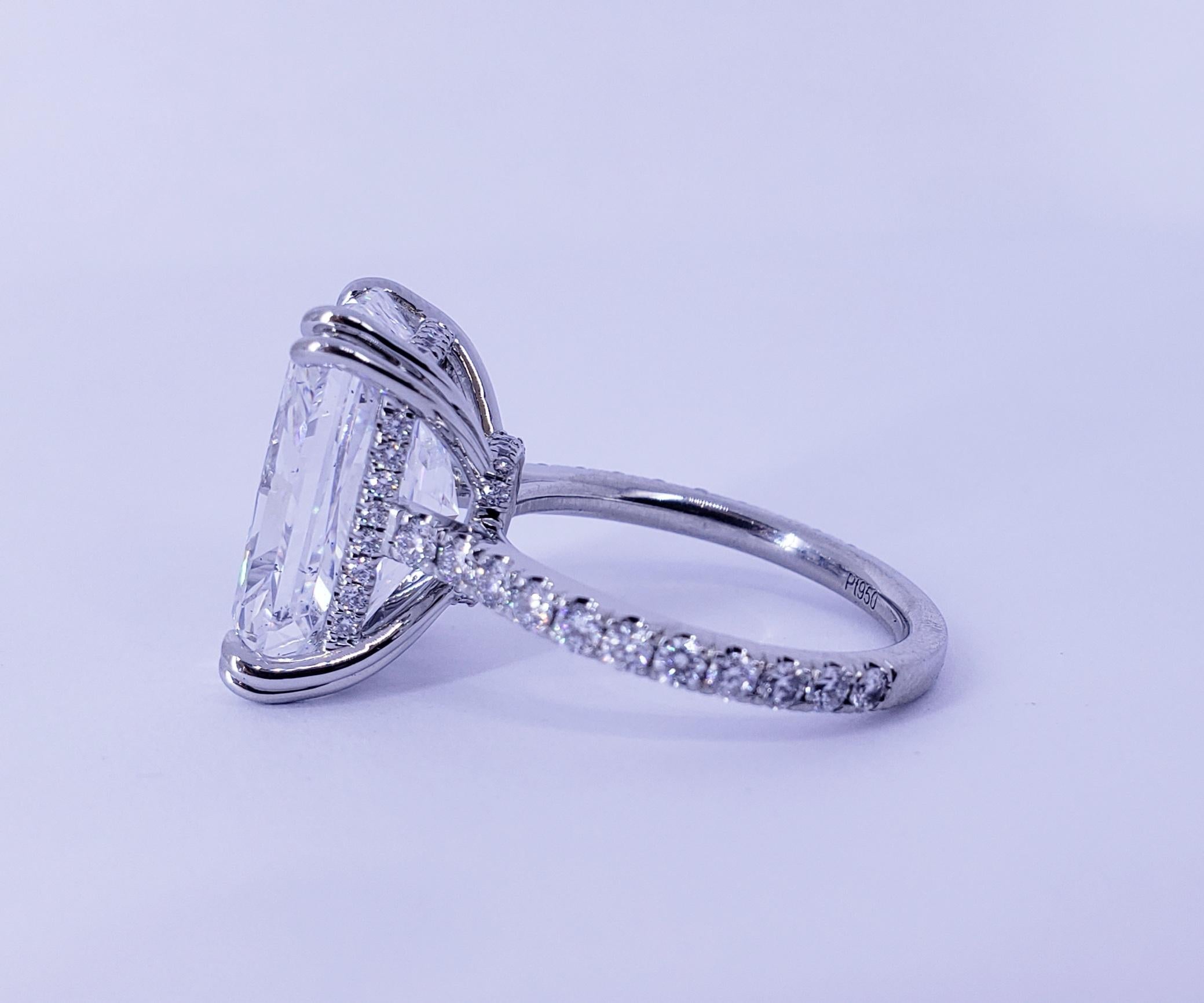 David Rosenberg 10.19 Carat Radiant D/SI2 GIA Engagement Diamond Wedding Ring In New Condition In Boca Raton, FL