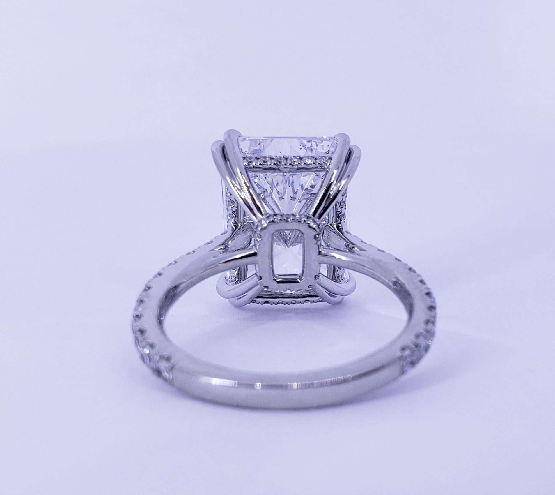 Women's David Rosenberg 10.19 Carat Radiant D/SI2 GIA Engagement Diamond Wedding Ring