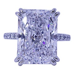 David Rosenberg 10.19 Carat Radiant D/SI2 GIA Engagement Diamond Wedding Ring