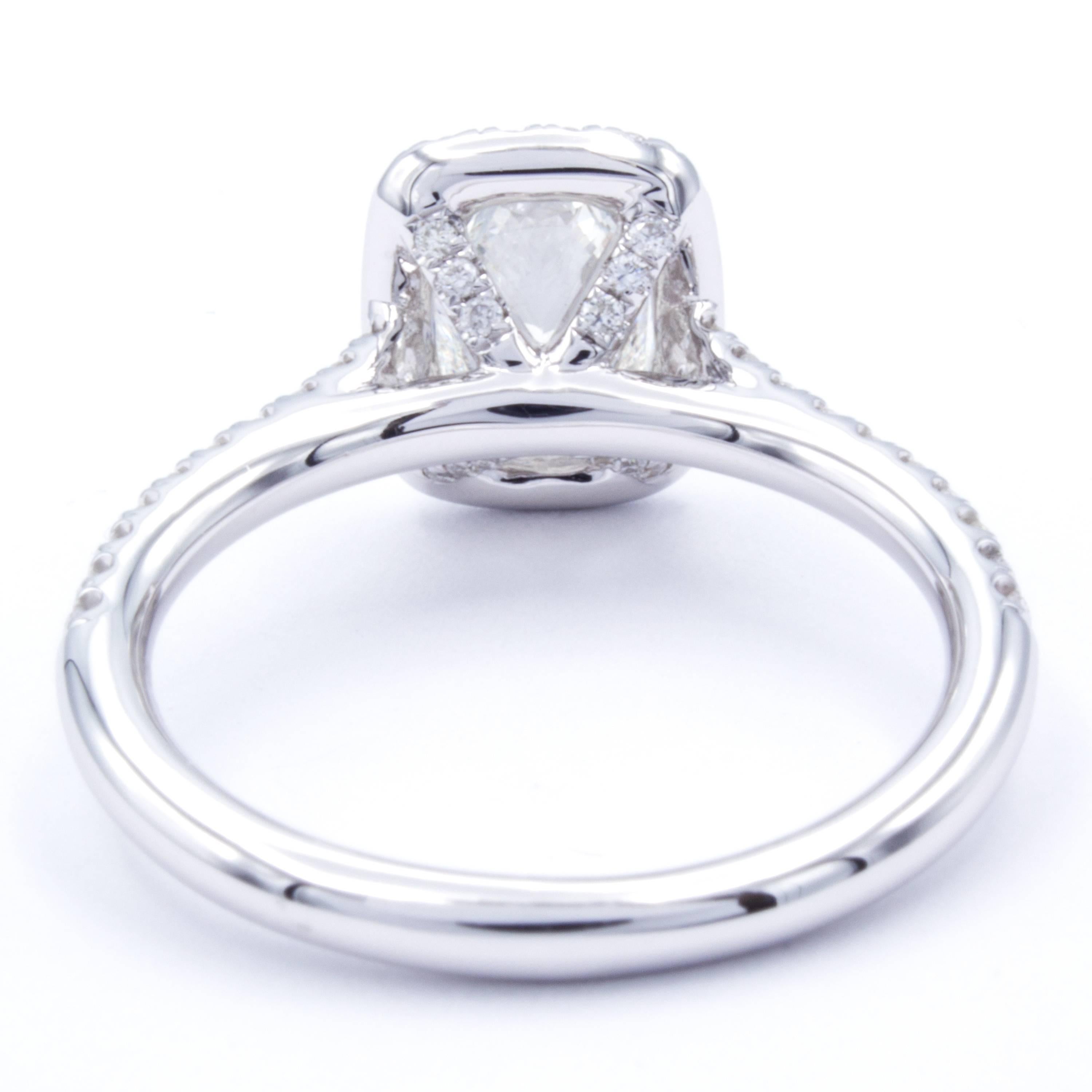David Rosenberg 1.02 Carat Radiant I/SI2 GIA Certified Diamond Engagement Ring In New Condition In Boca Raton, FL