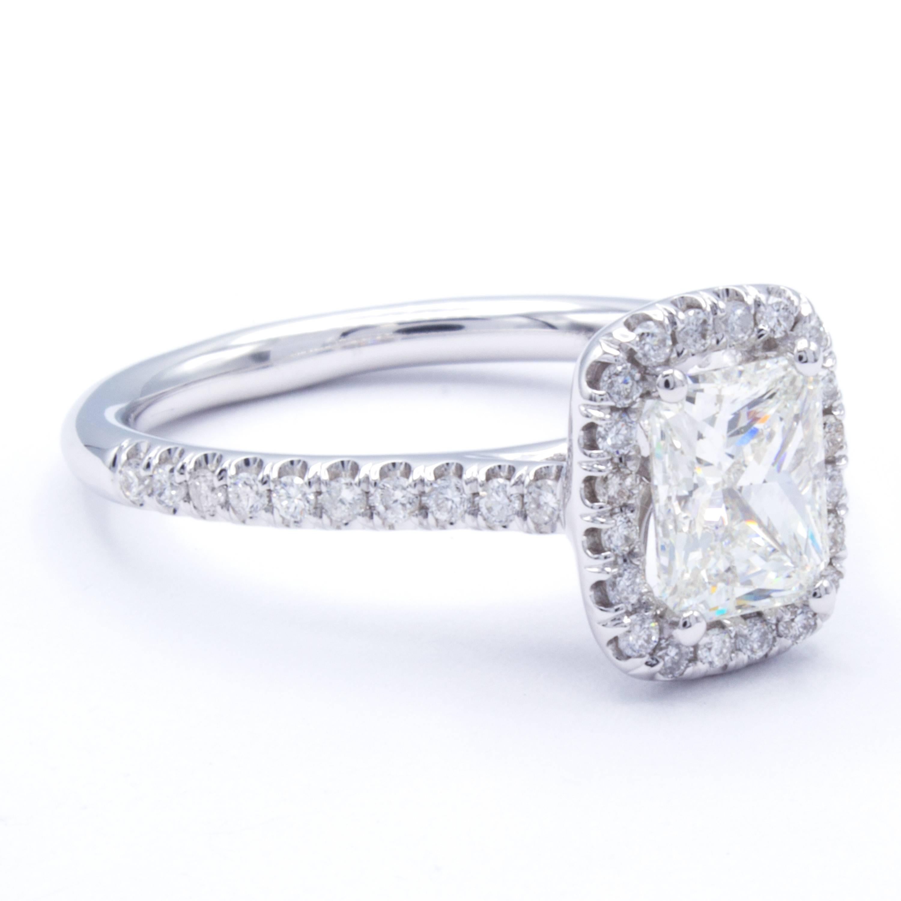 David Rosenberg 1.02 Carat Radiant I/SI2 GIA Certified Diamond Engagement Ring 1