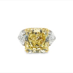 David Rosenberg 10.23 Radiant Fancy Yellow VVS1 GIA Diamond Engagement Ring