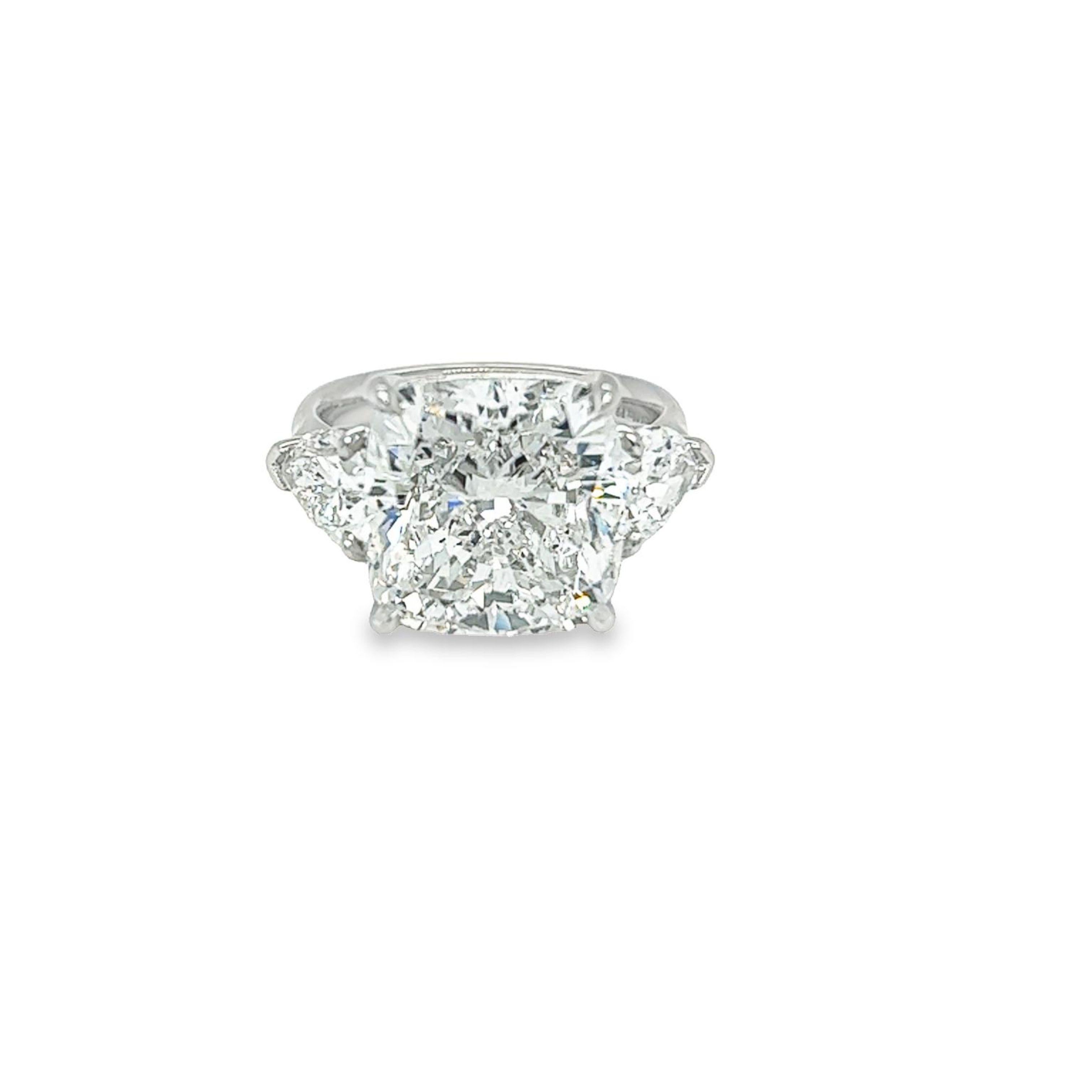 David Rosenberg 10.35 Carat Cushion Cut F SI2 GIA Diamond Engagement Ring 5