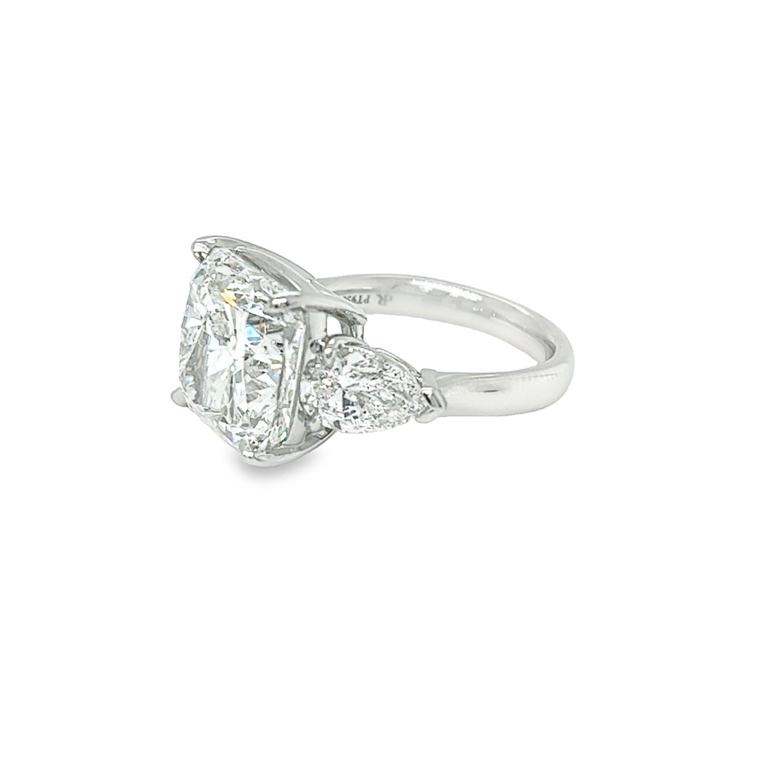David Rosenberg 10.35 Carat Cushion Cut F SI2 GIA Diamond Engagement Ring In New Condition In Boca Raton, FL
