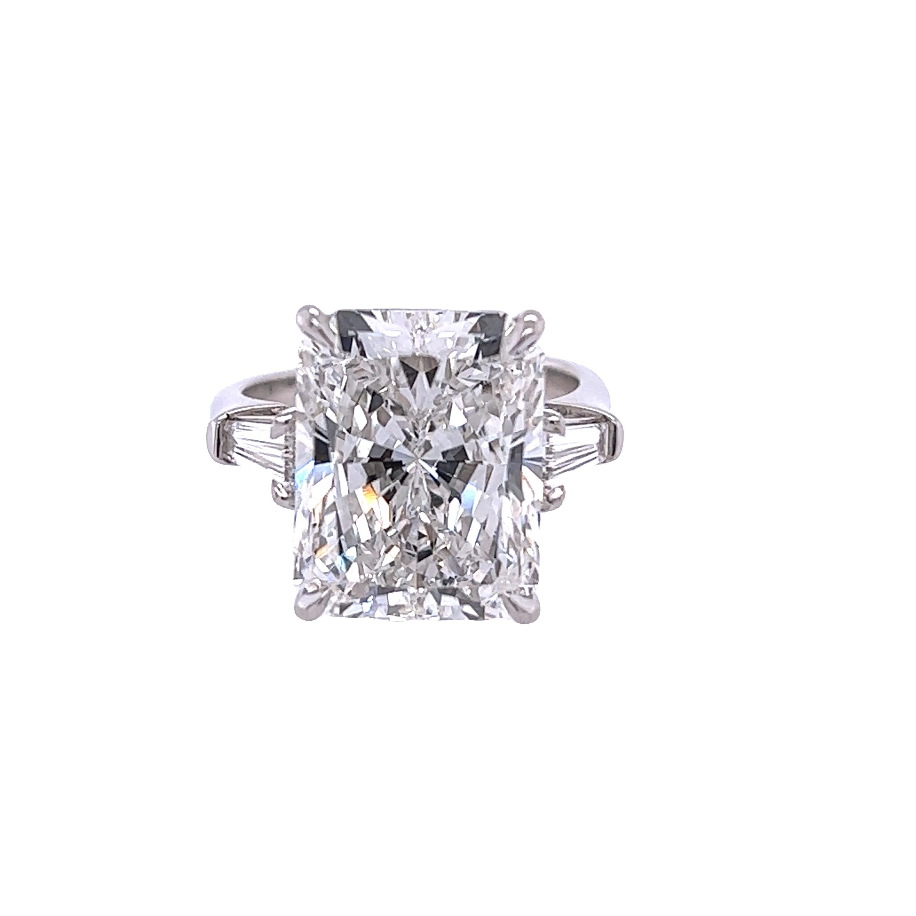 David Rosenberg 10.55 Carat Radiant F / VS2 GIA Diamond Engagement Ring In New Condition For Sale In Boca Raton, FL