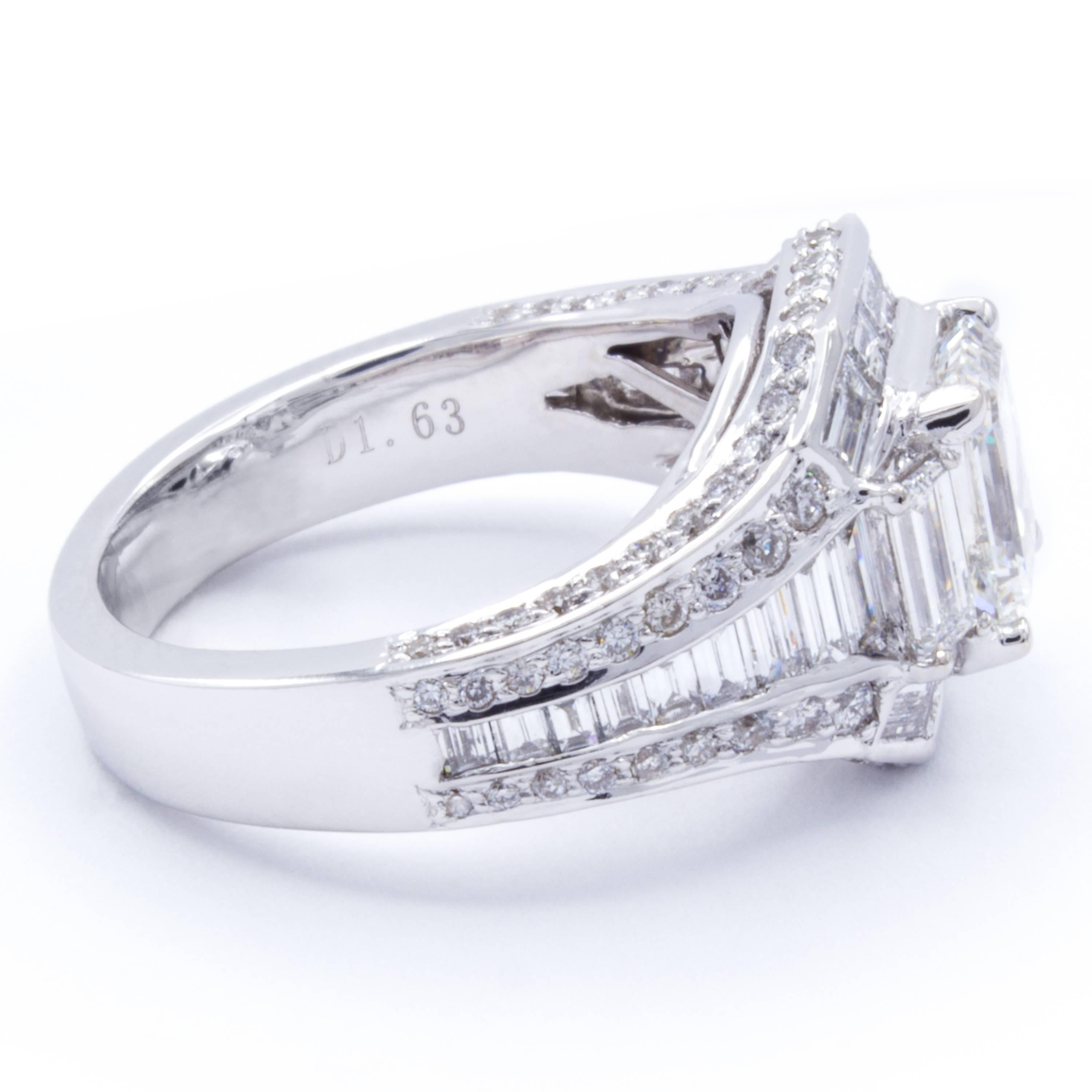 Women's David Rosenberg 1.08 Carat Emerald GIA 18 Karat Gold Diamond Engagement Ring