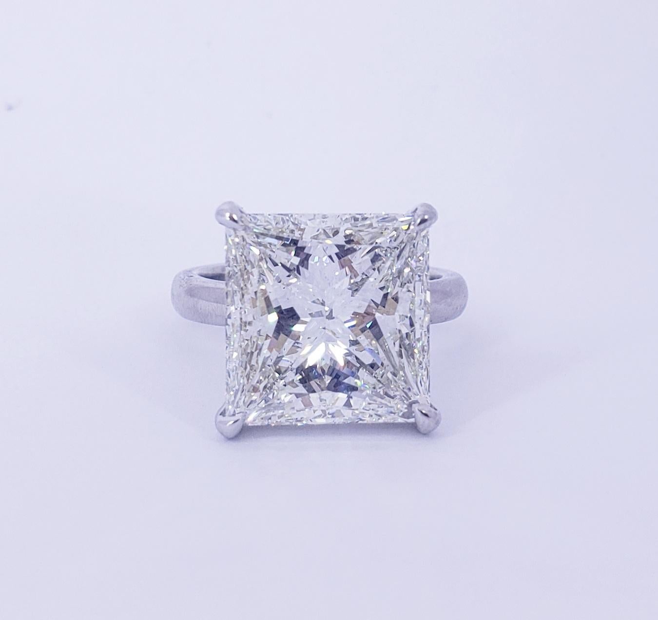 David Rosenberg 10.89 Carat Princess Shape GIA Diamond Engagement Wedding Ring  2