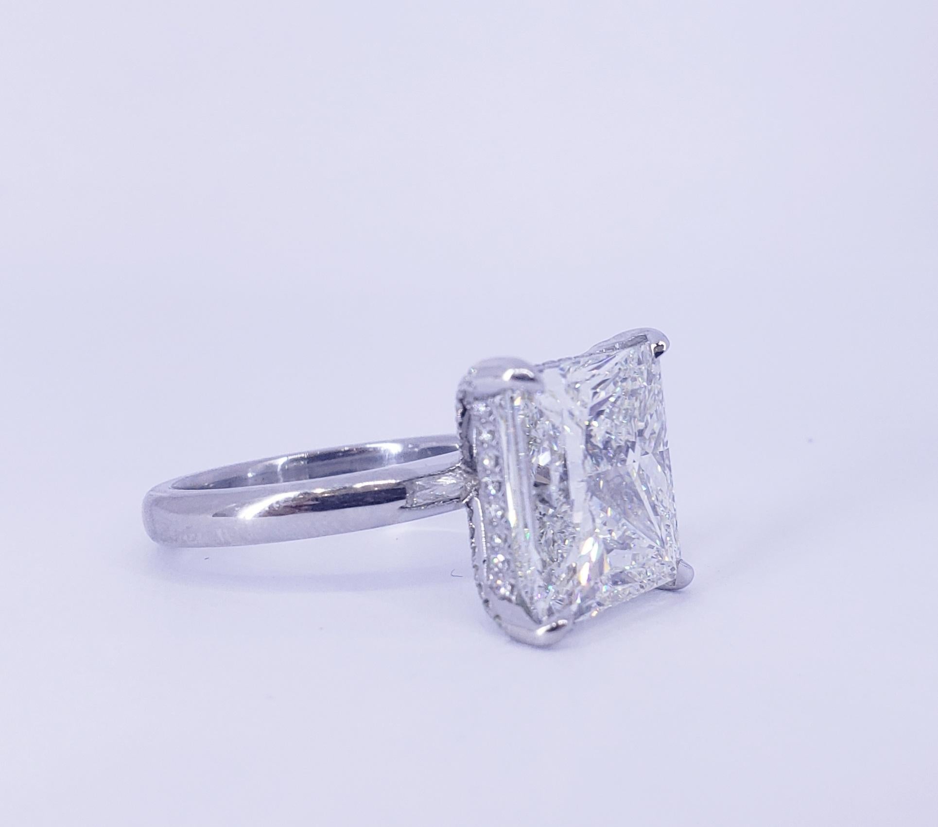 David Rosenberg 10.89 Carat Princess Shape GIA Diamond Engagement Wedding Ring  In New Condition In Boca Raton, FL