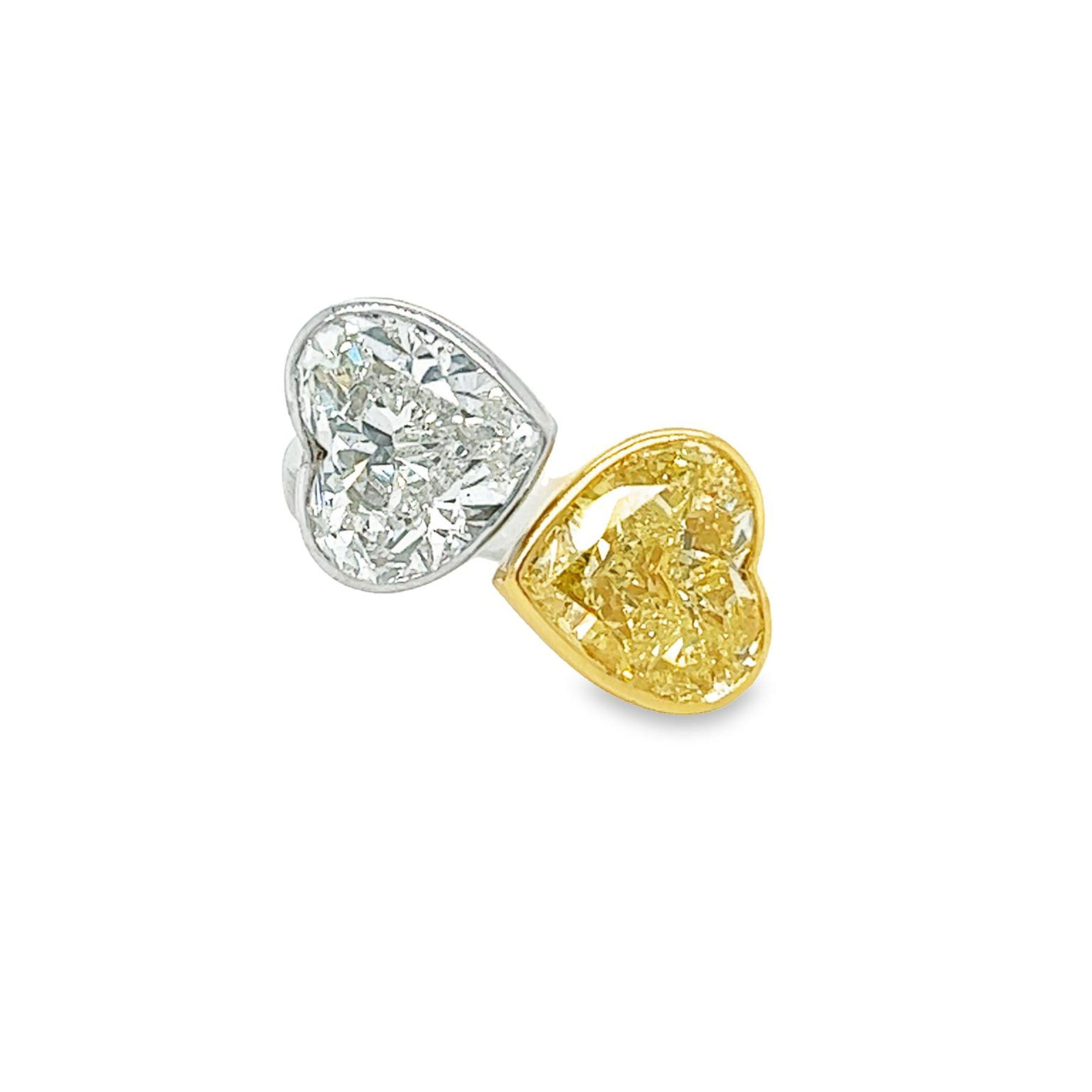 Modern David Rosenberg 11.11 Carat Total Weight Heart Shape GIA by Pass Diamond Ring For Sale