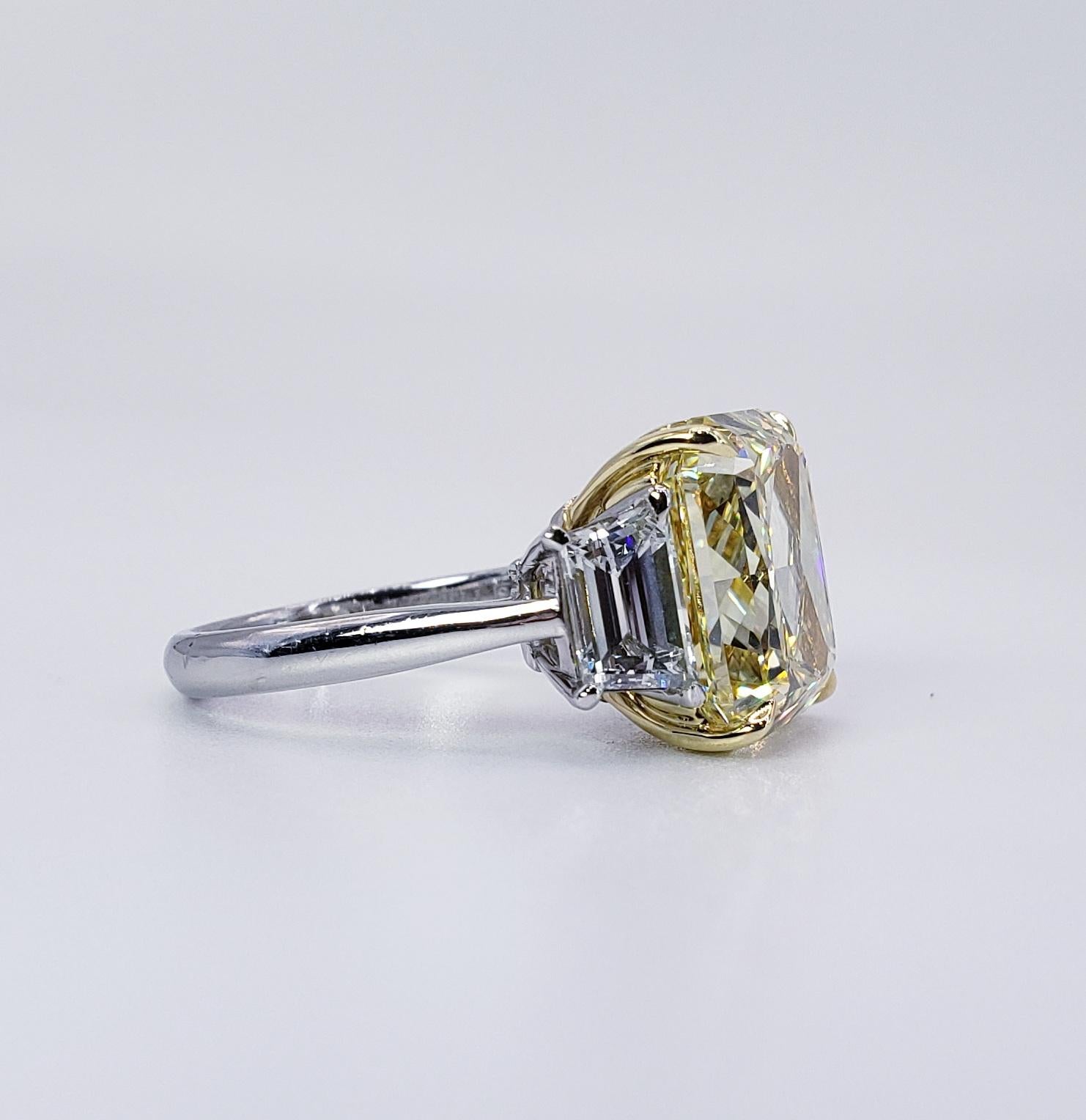 David Rosenberg 11.25 ct Radiant Fancy Yellow VS2 GIA Diamond Engagement Ring 1