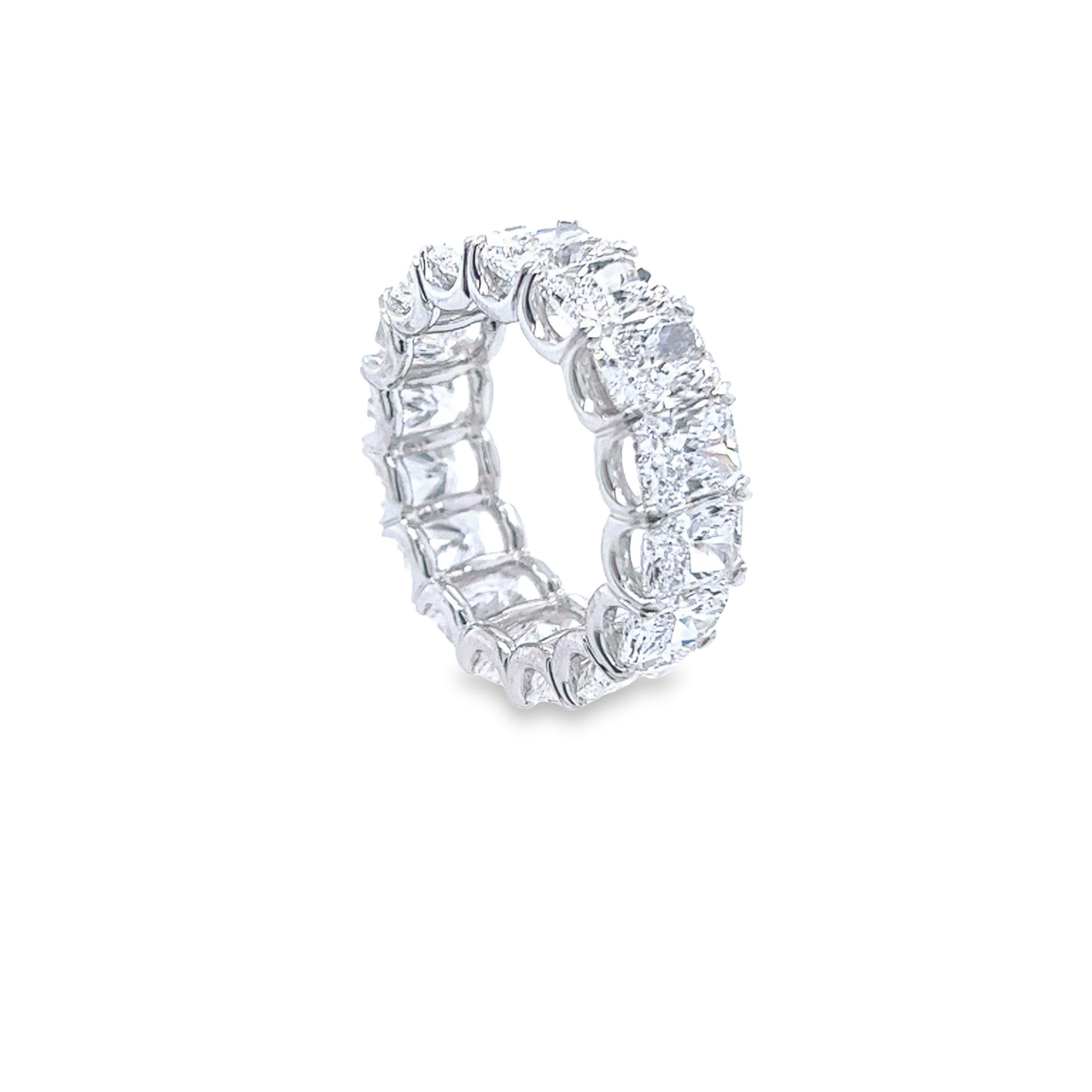 David Rosenberg 11.31 Gesamtkarat Strahlenschliff GIA Diamant Eternity-Ehering (Moderne) im Angebot