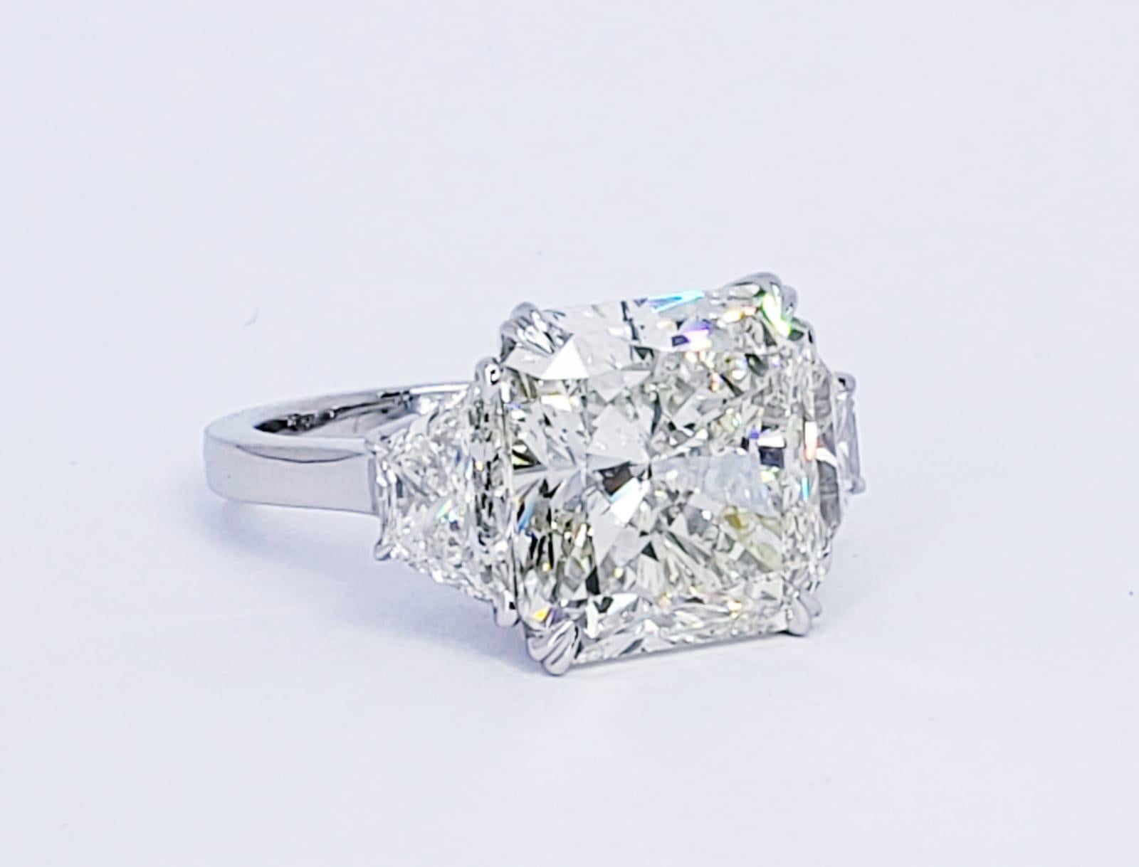 Radiant Cut David Rosenberg 12.01 Carat Radiant J/VS2 GIA Diamond Engagement Ring