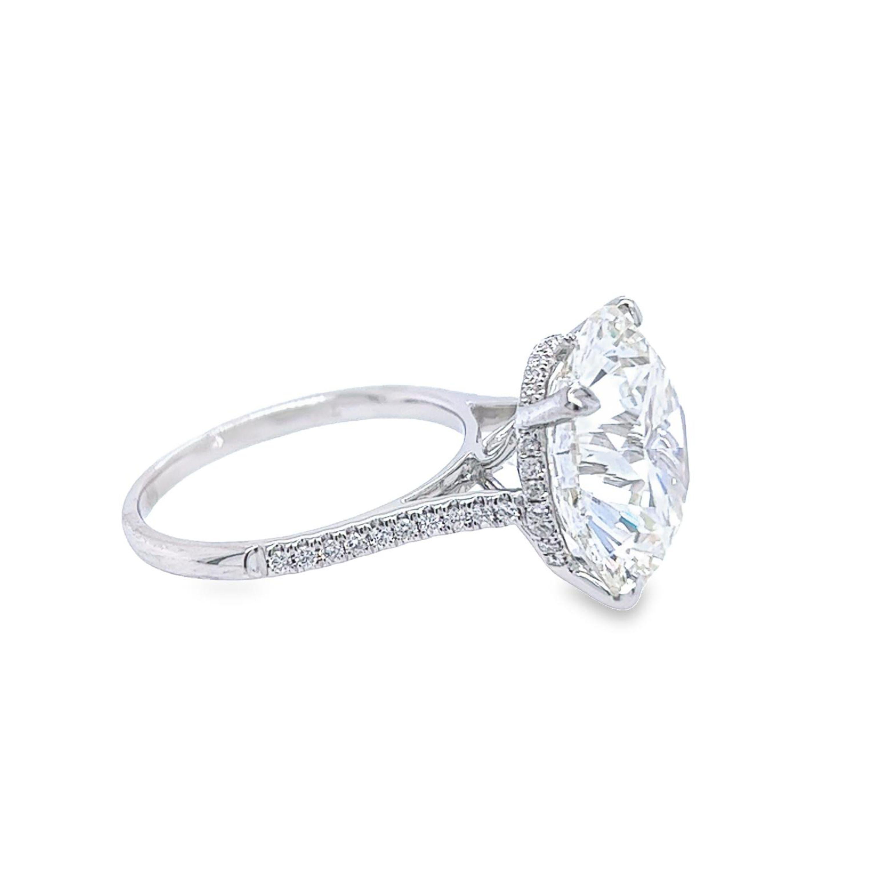 Modern David Rosenberg 12.73 Carat Round Brilliant GIA Diamond Engagement Ring For Sale