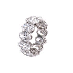 David Rosenberg 13.09 Total Carats Oval Shape GIA Diamond Eternity Wedding Band