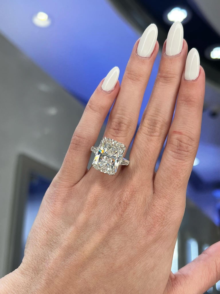 David Rosenberg Bague de fiancailles en diamant taille radiant G SI1 de 15 03 carats certifie GIA En vente sur 1stDibs bague de fiancaille diamant radiant