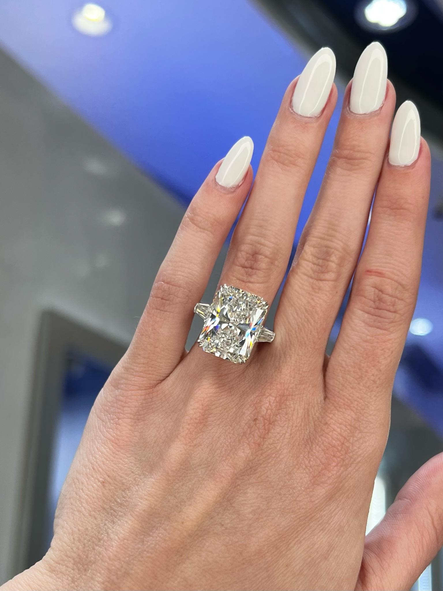 6 carat radiant cut diamond ring