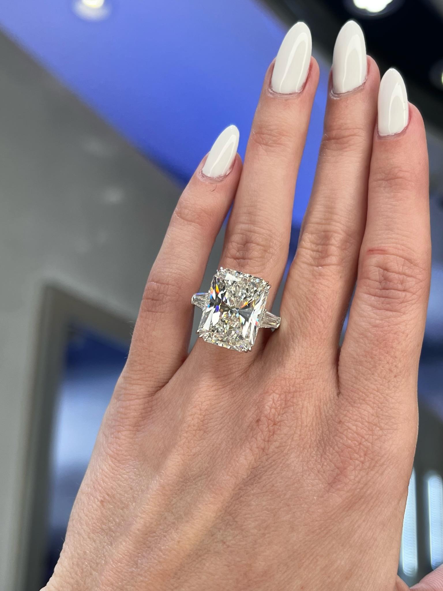 David Rosenberg Verlobungsring mit 15,03 Karat strahlendem GIA-Diamant im G/SI1-Schliff im Angebot 2