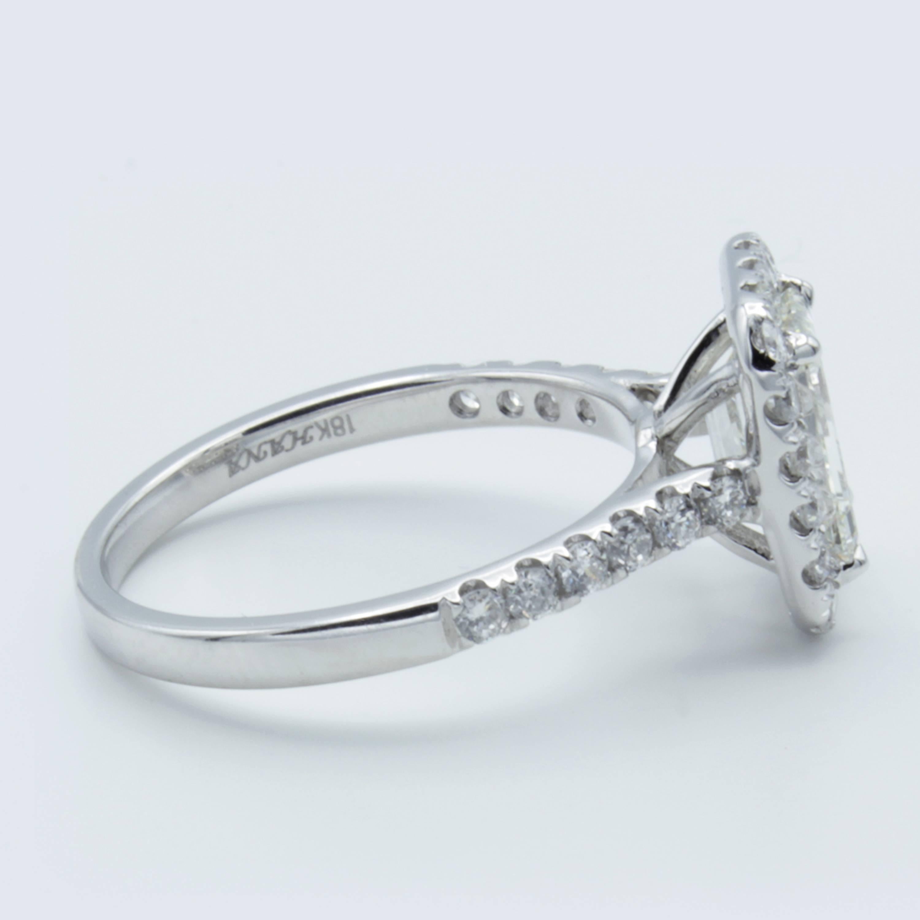 David Rosenberg 1.51 Carat GIA Emerald 18K White Gold Diamond Engagement Ring In New Condition In Boca Raton, FL