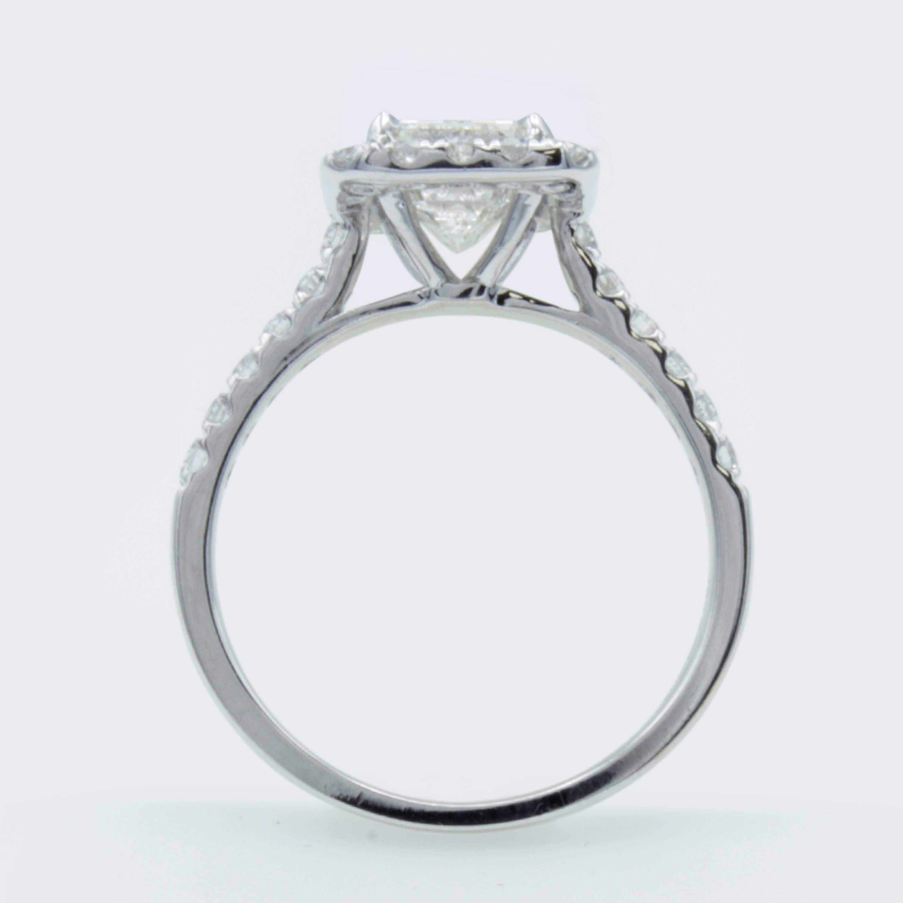 David Rosenberg 1.51 Carat GIA Emerald 18K White Gold Diamond Engagement Ring 1