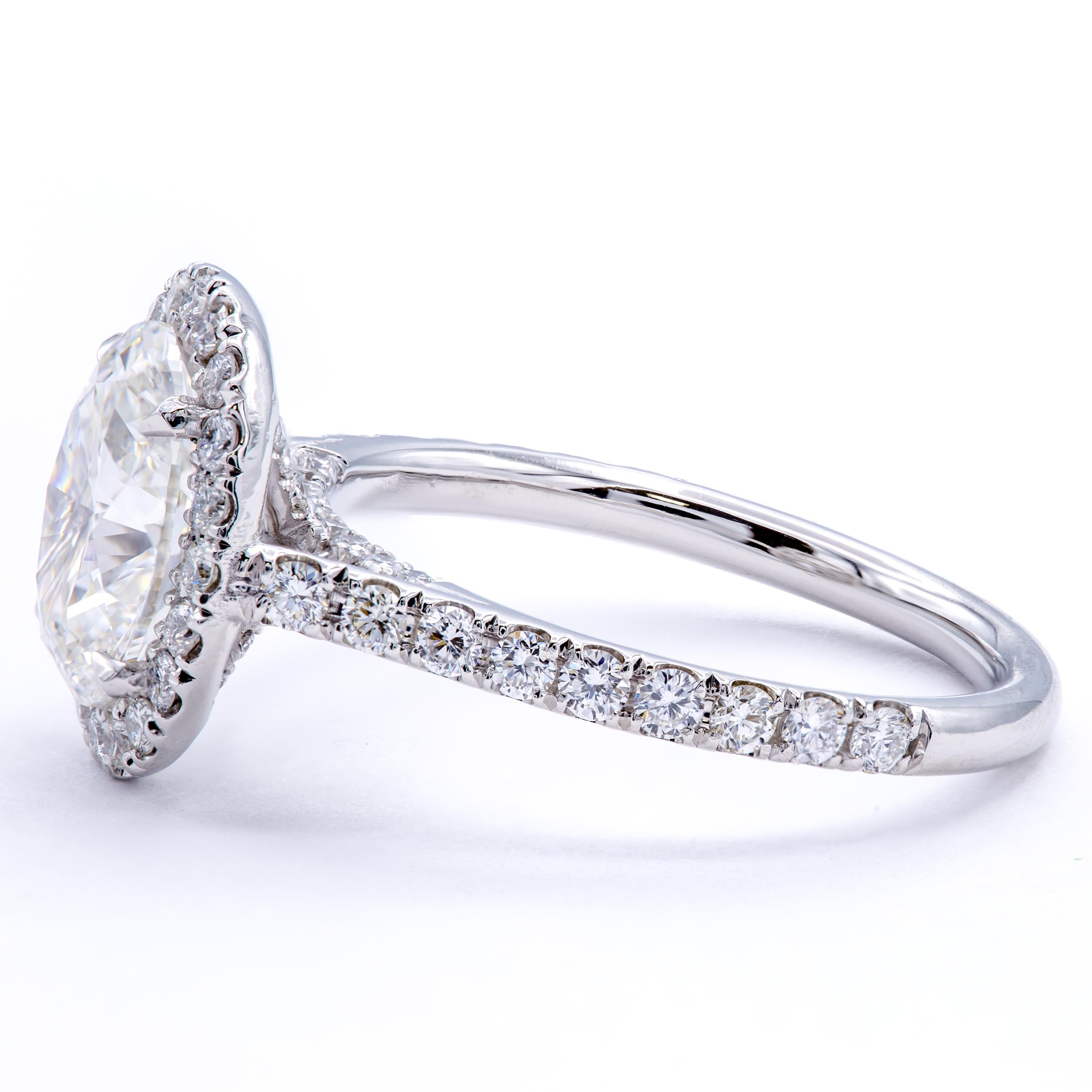 1.8 carat oval diamond ring